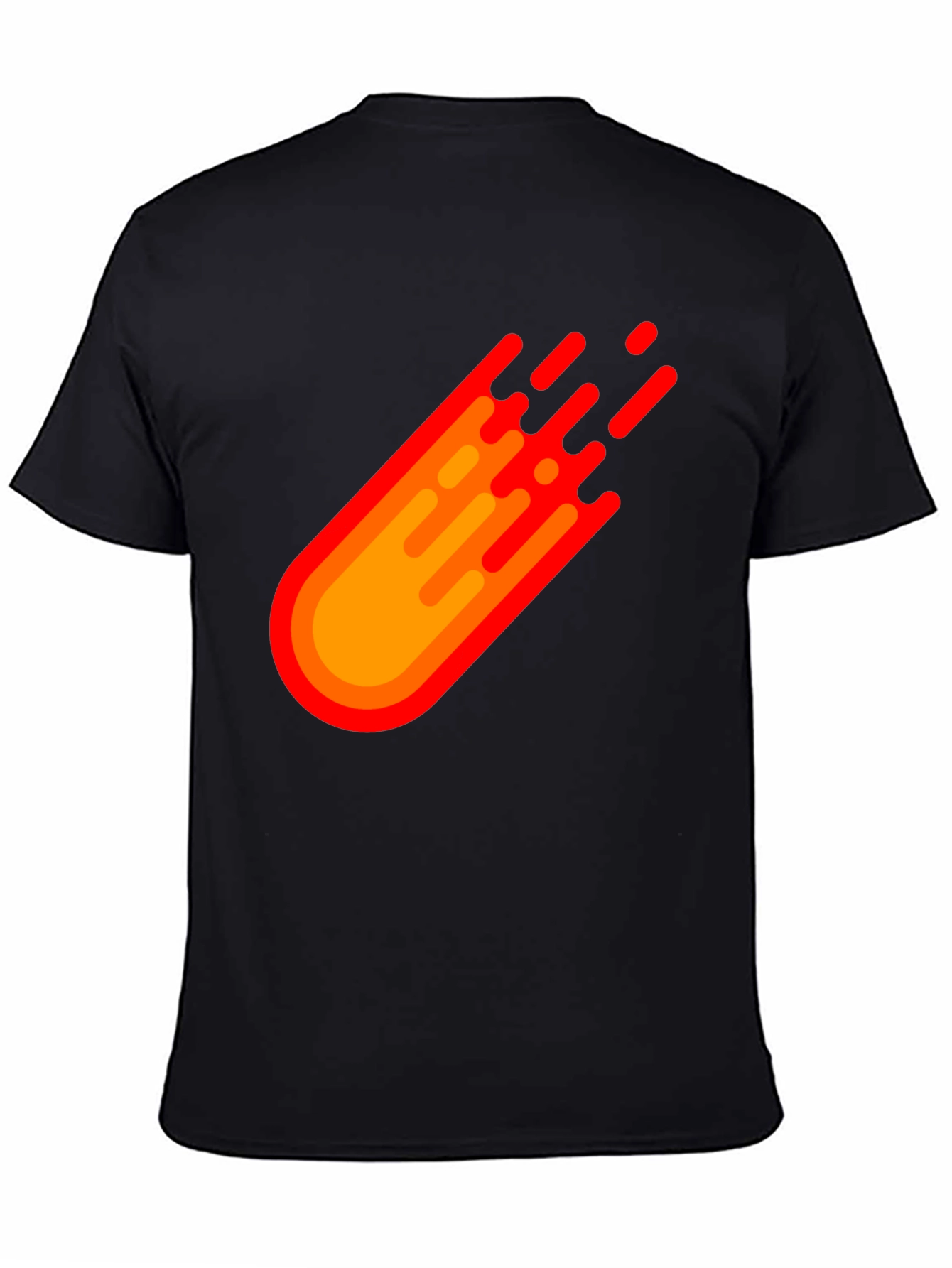 Black Bold Meteor Graphic Tee - Soft Black Cotton view 4