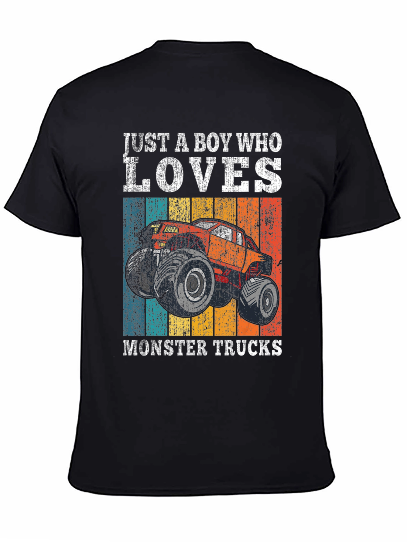 Black Monster Truck Lover Graphic Tee view 4