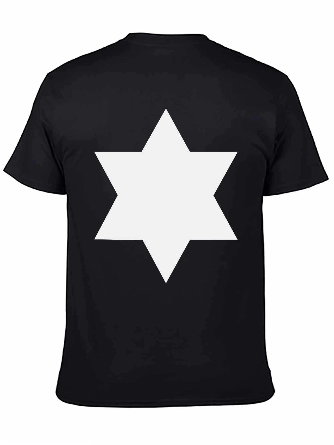Black Star of David Graphic Tee - Black Cotton Blend view 4