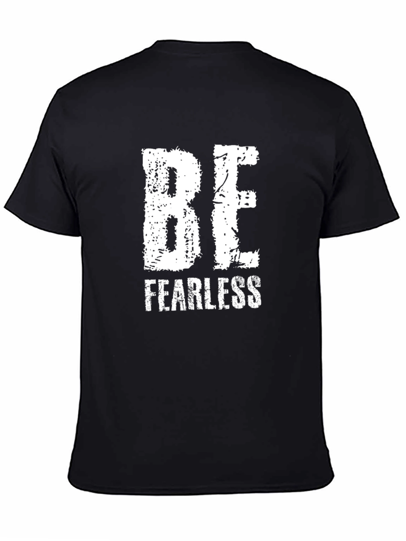 Black Be Fearless Black Graphic T-Shirt view 4