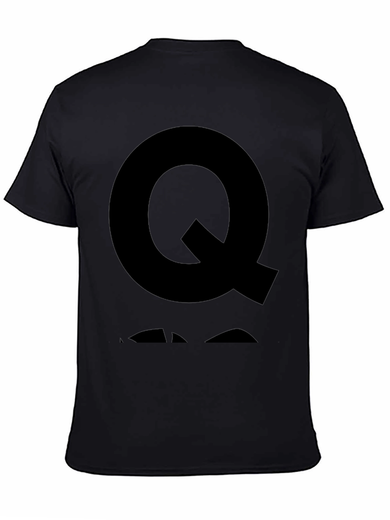 Black Bold Letter Q Graphic Tee - Stylish Casual Wear view 4