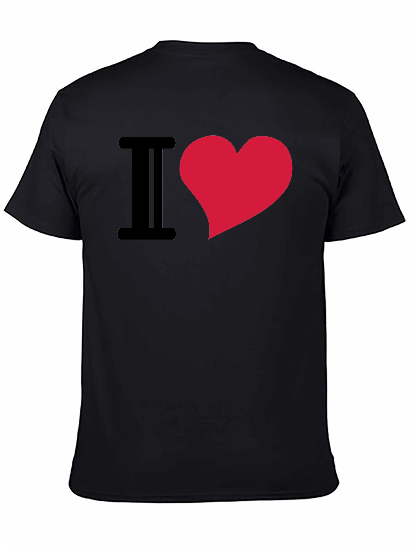 Black I Heart Graphic Tee - Trendy & Comfortable view 4