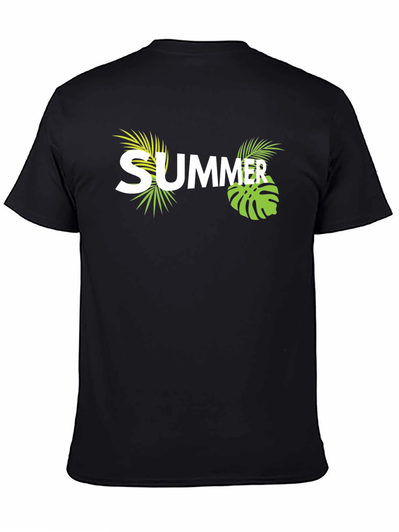 Black Summer Vibes Graphic T-Shirt - Casual Black Tee view 4