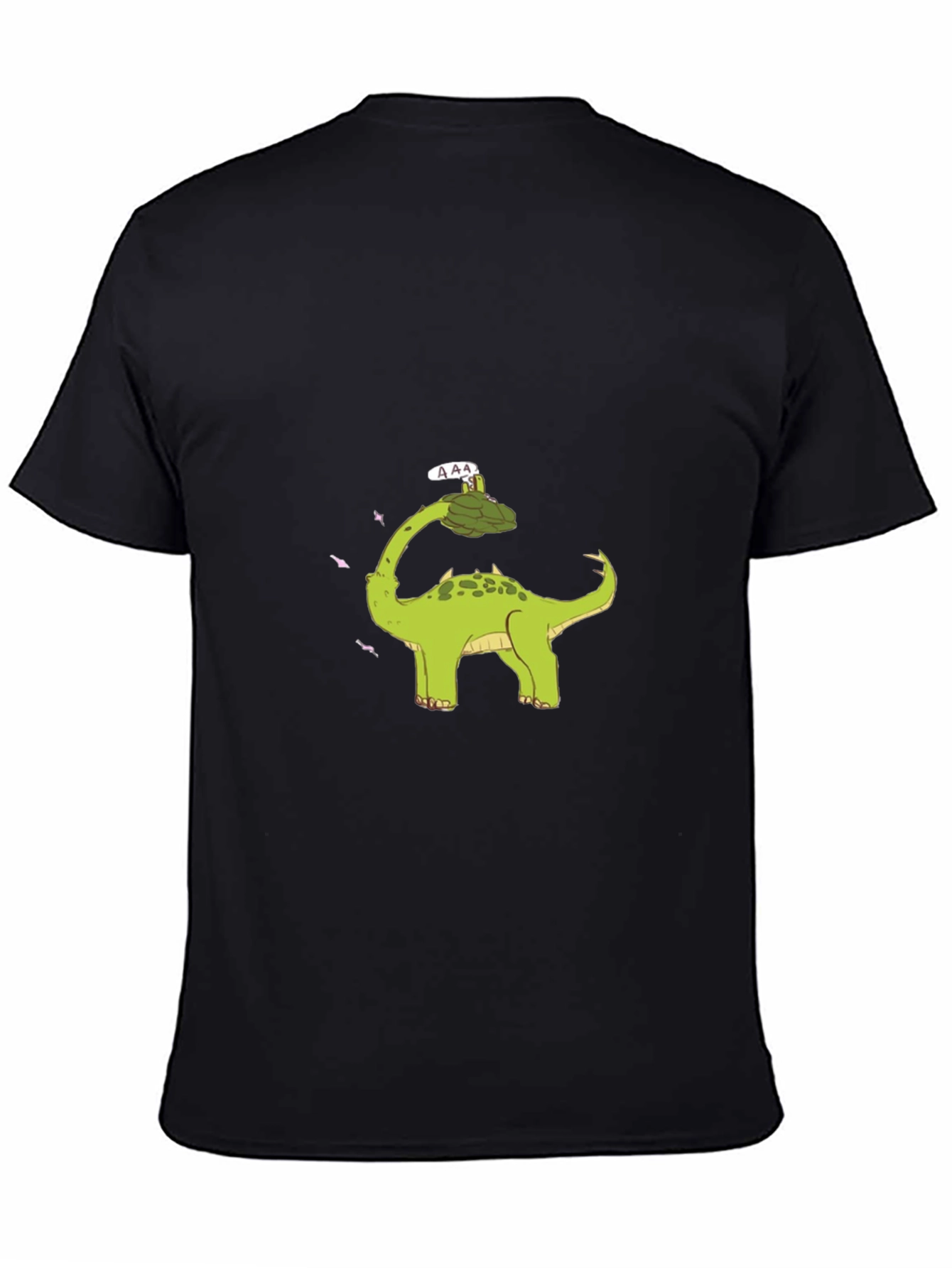 Black Dinosaur Graphic Print T-Shirt - Black view 4