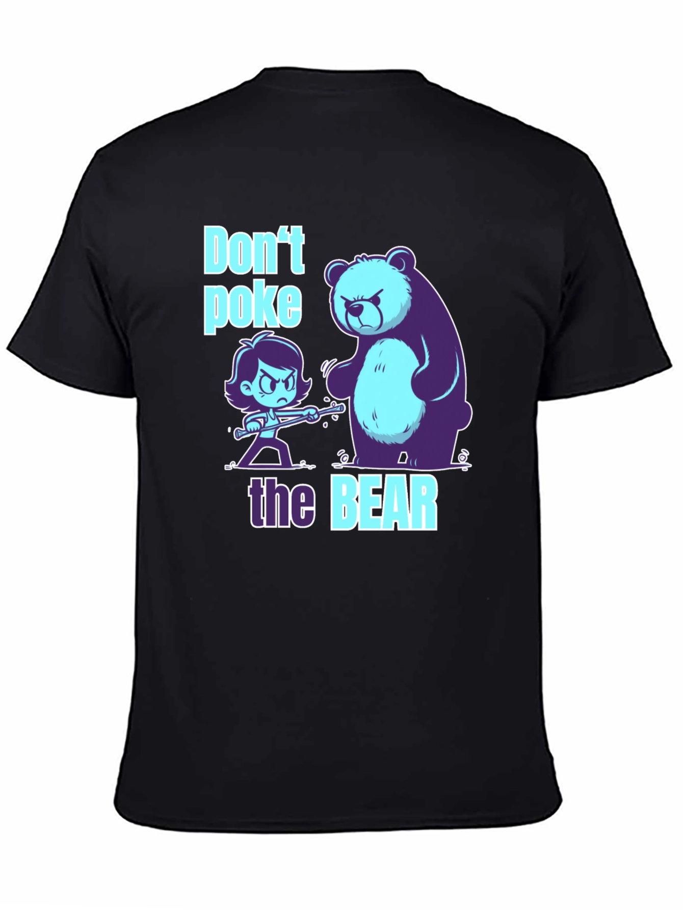 Black Don't Poke the Bear Graphic T-Shirt view 4