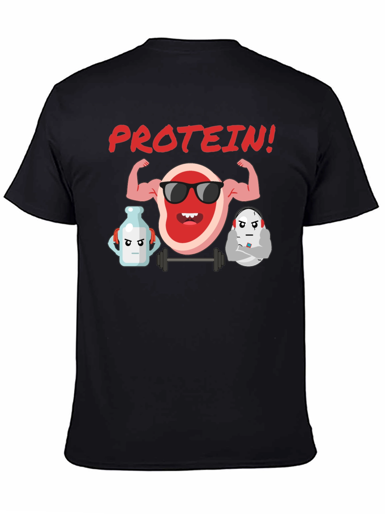Black Protein Power Gym T-Shirt view 4
