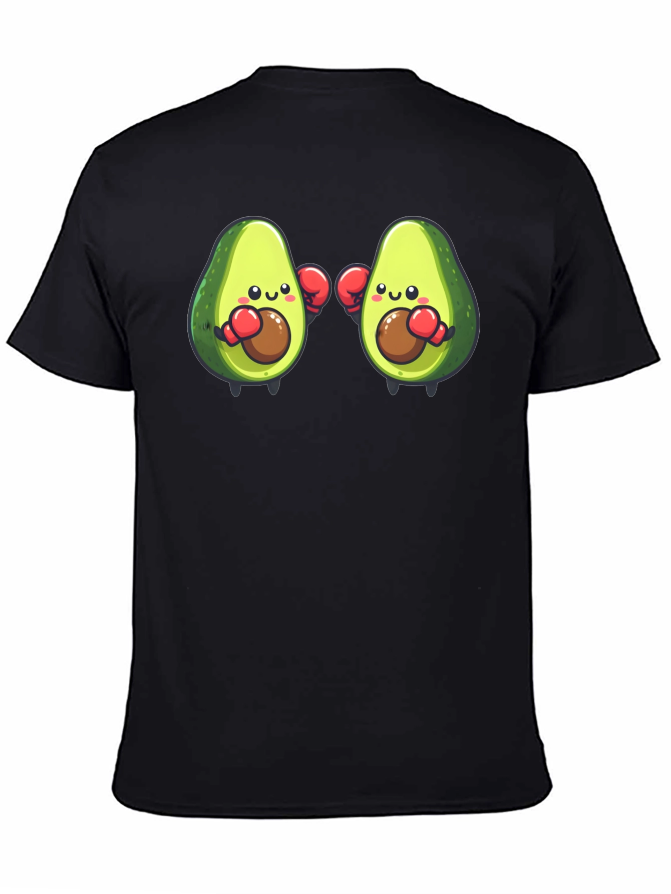 Black Avocado Boxer T-Shirt - Funny Cartoon Tee view 4