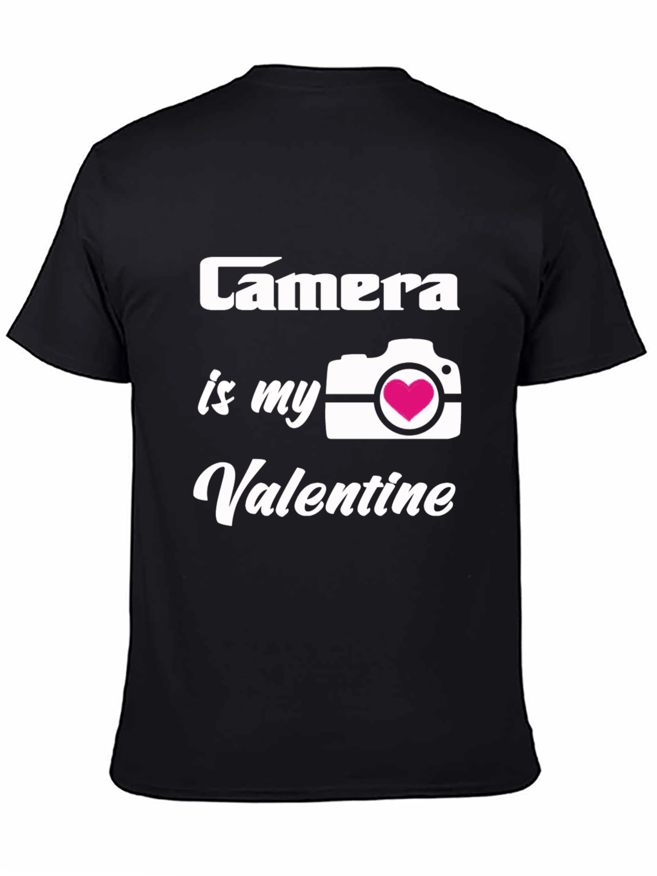 Black Camera is My Valentine T-Shirt Photographer Gift view 4
