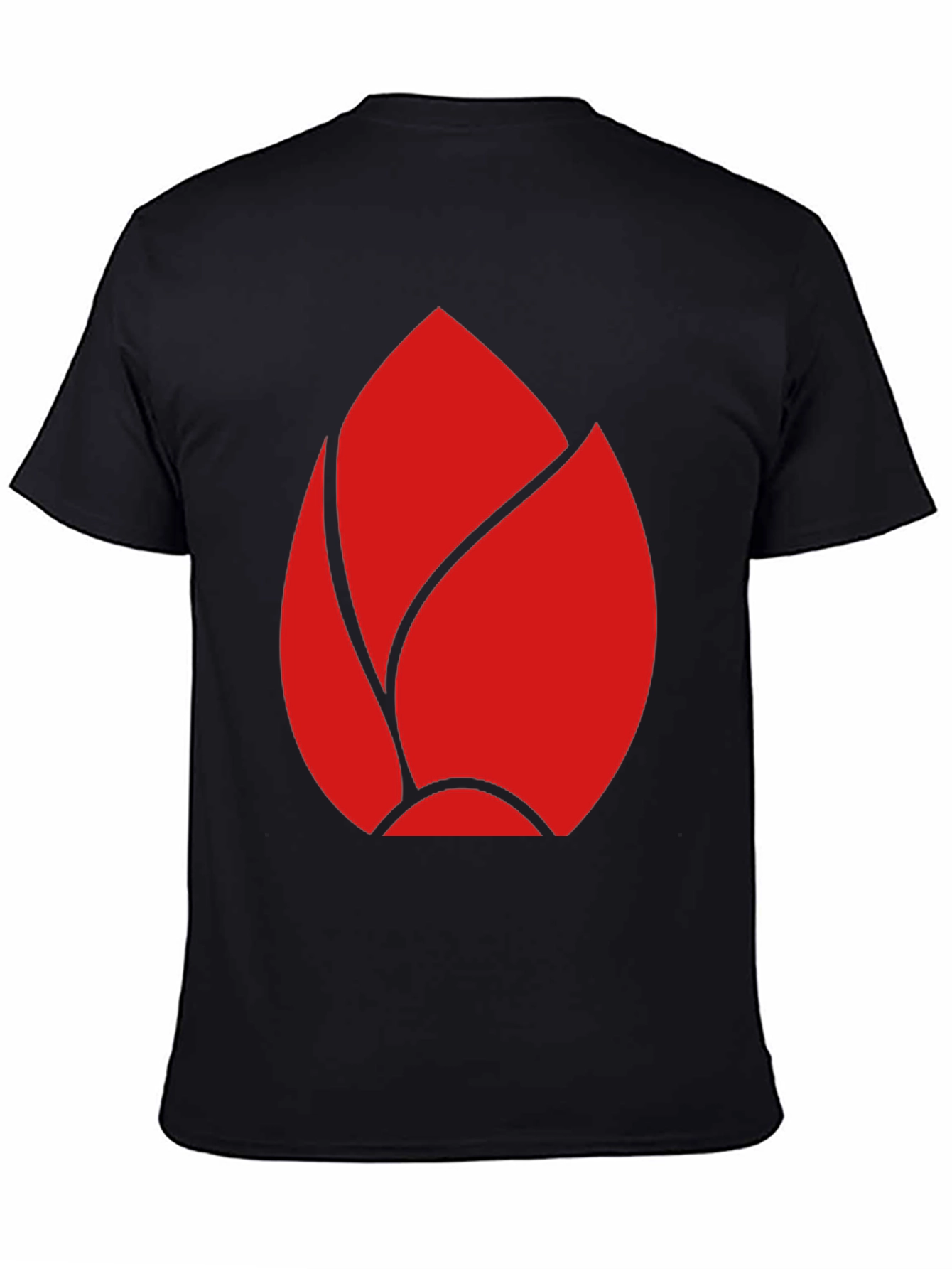 Black Red Bud Graphic Black T-Shirt view 4