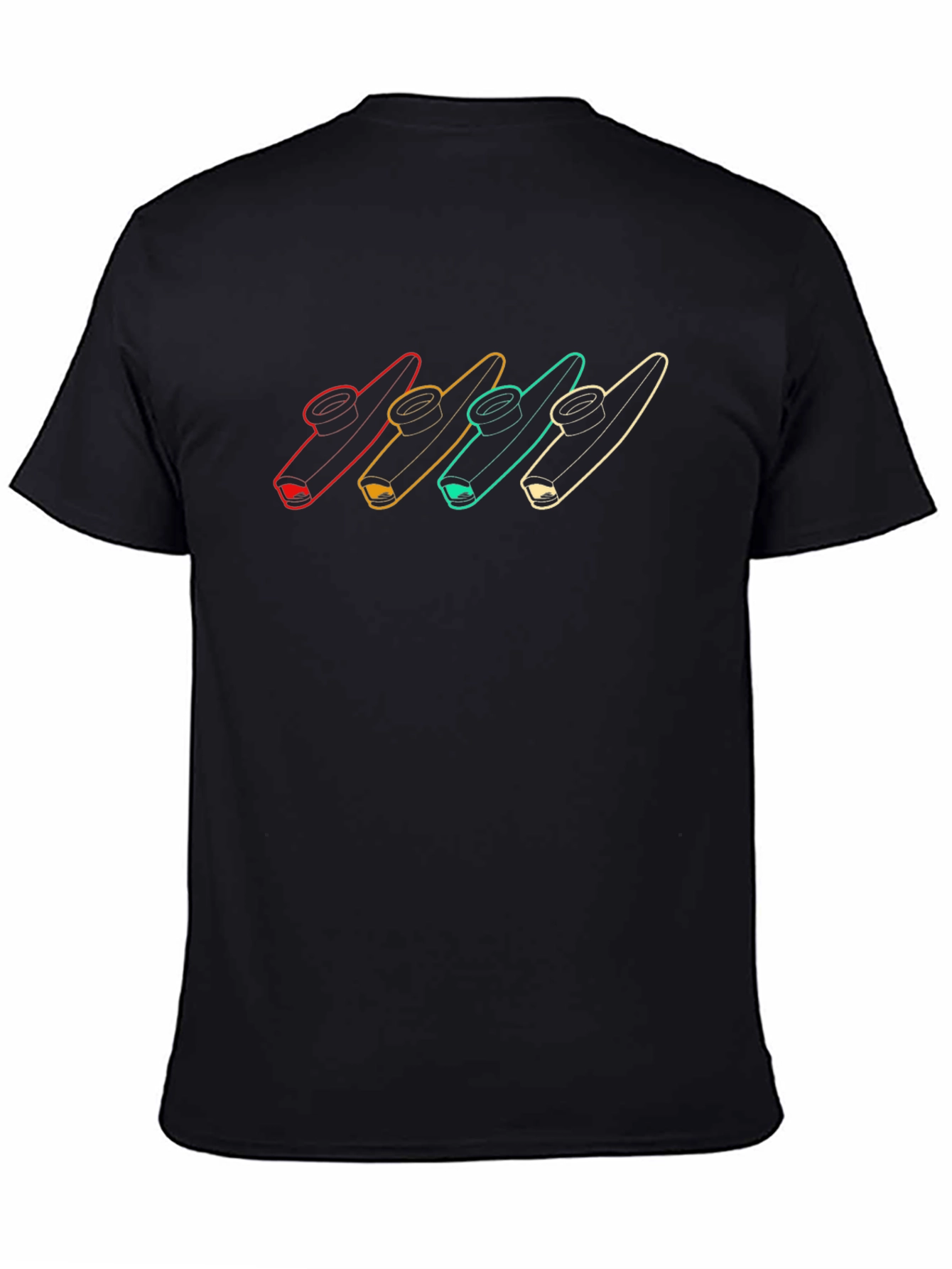 Black Retro Kazoo T-Shirt - Musical Novelty Tee view 4