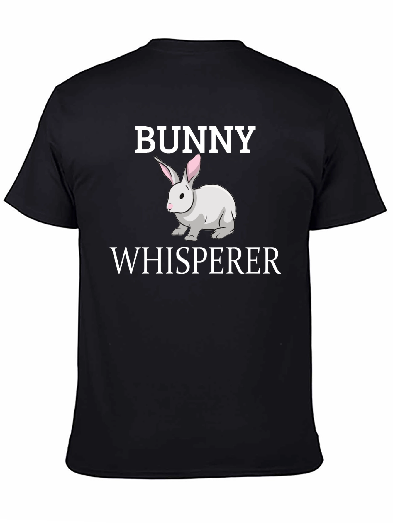 Black Bunny Whisperer Graphic Tee - Soft Cotton T-Shirt view 4