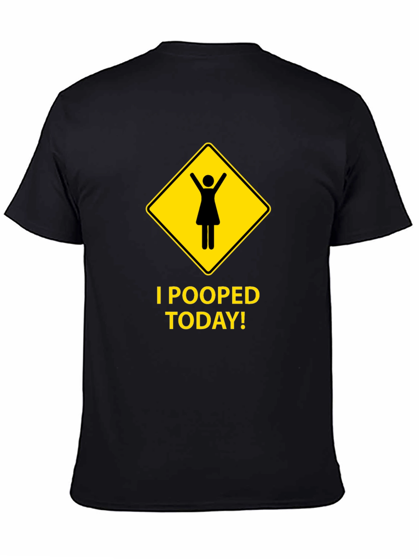 Black I Pooped Today! Novelty Graphic T-Shirt view 4