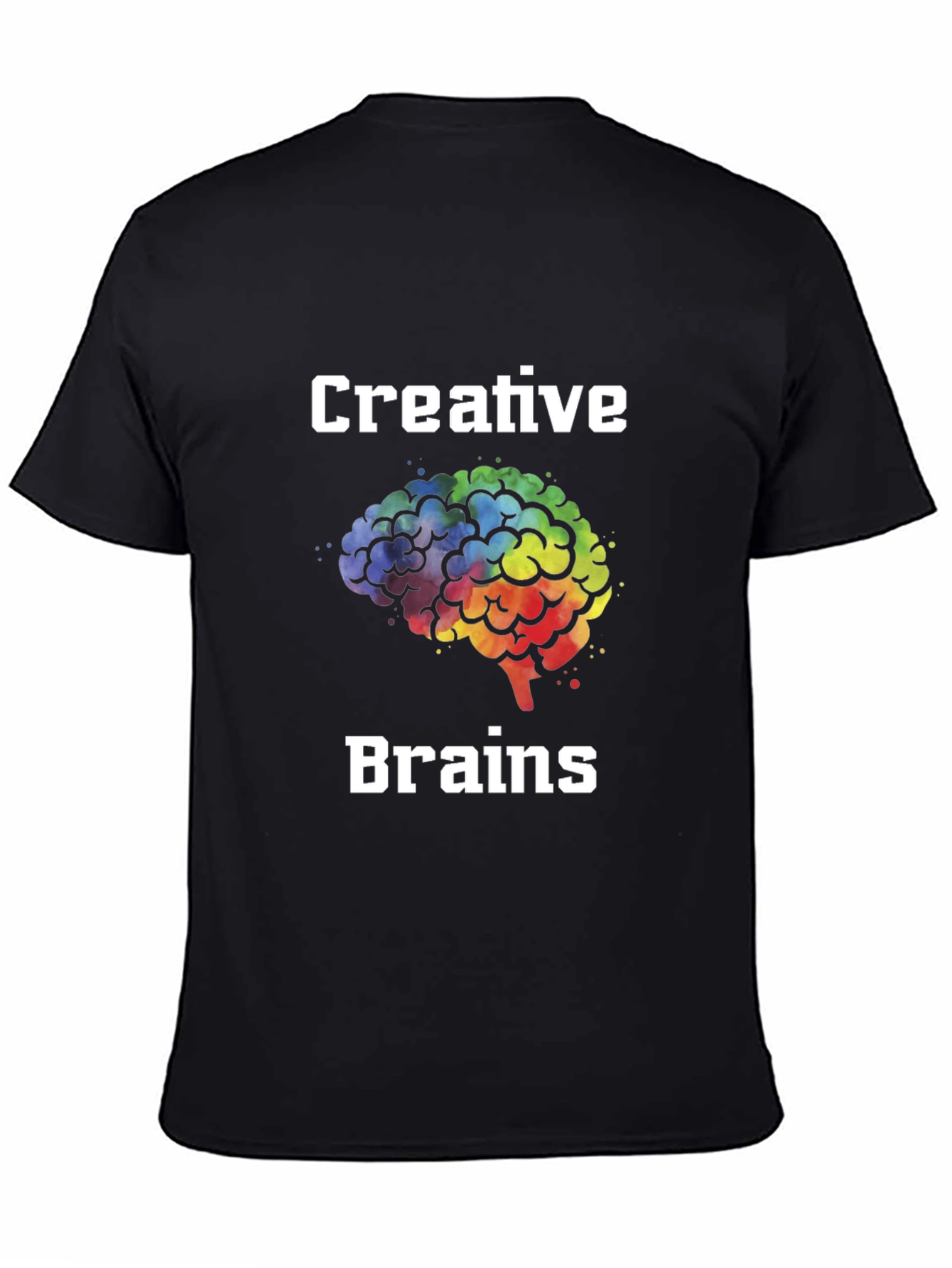 Black Creative Brains T-Shirt - Artistic Mind Apparel view 4