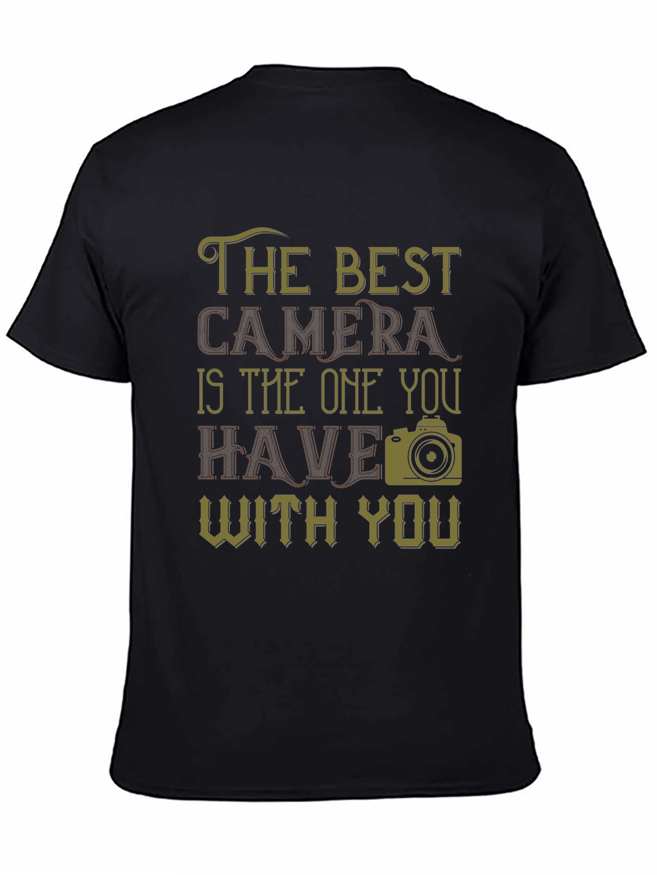 Black Photographer's Tee: The Best Camera Is the One You Have! view 4