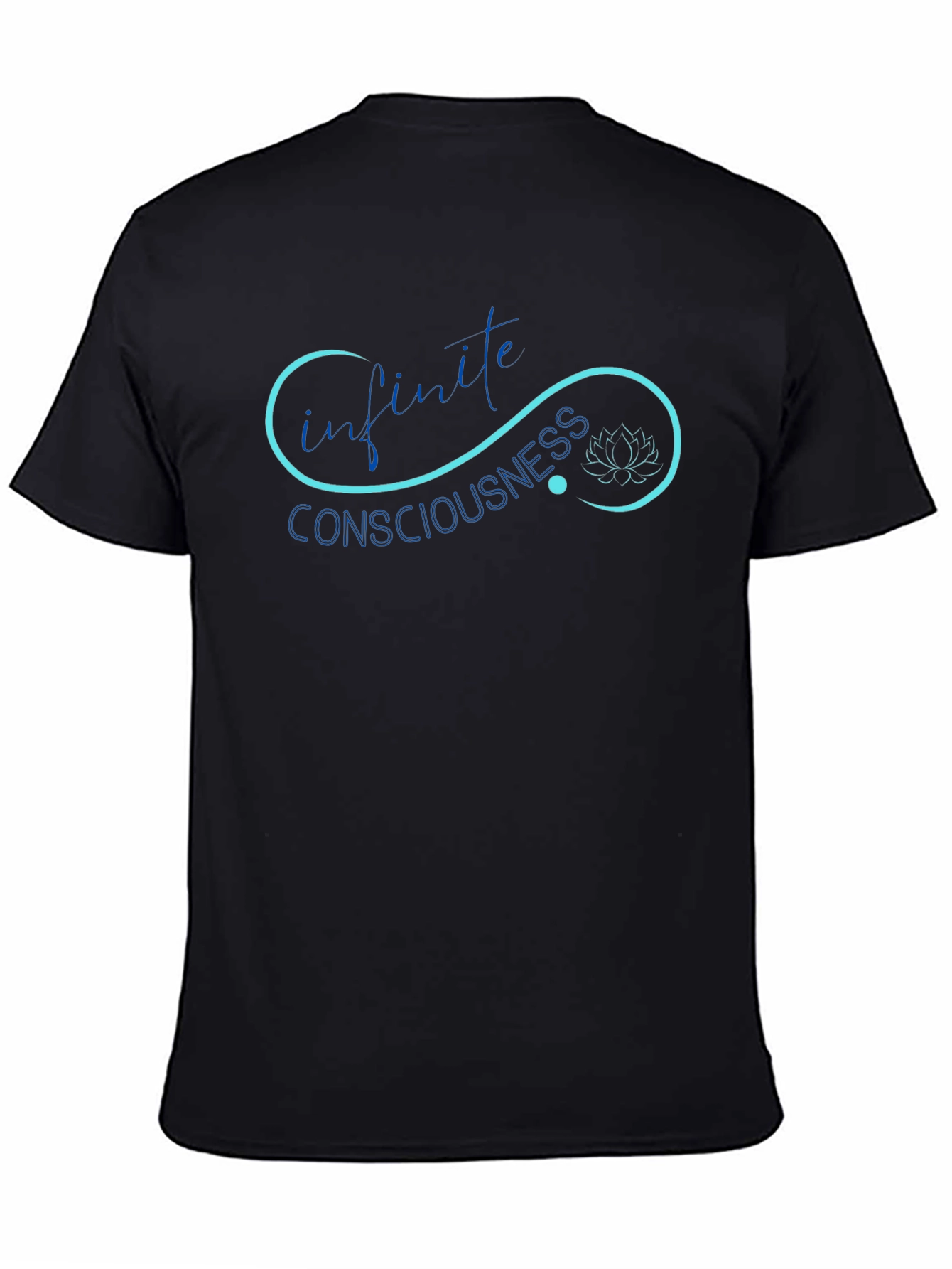 Black Infinite Consciousness Black T-Shirt view 4