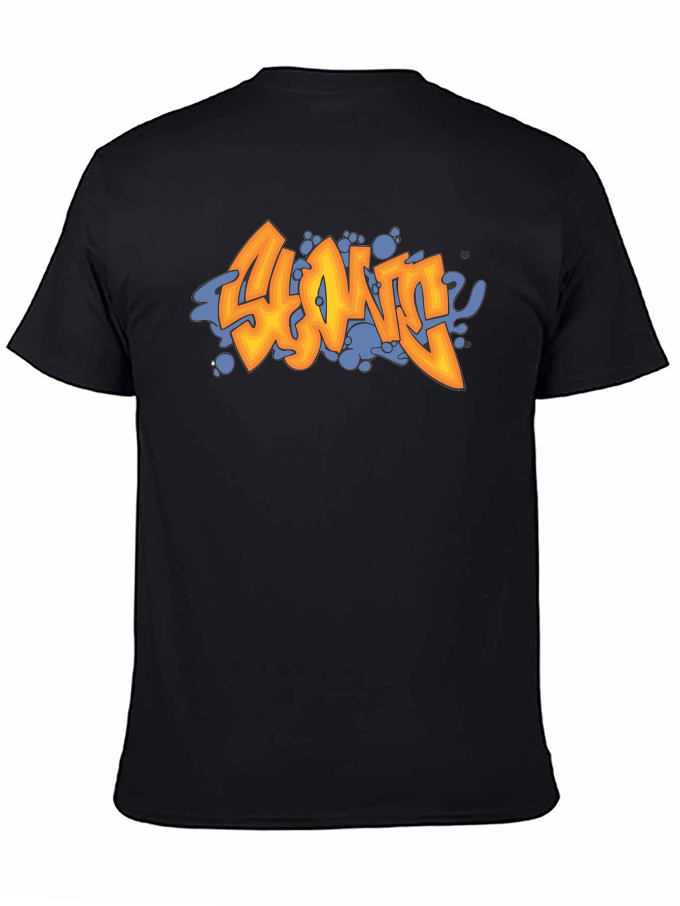 Black Edgy Graffiti T-Shirt - Cool Streetwear Design view 4