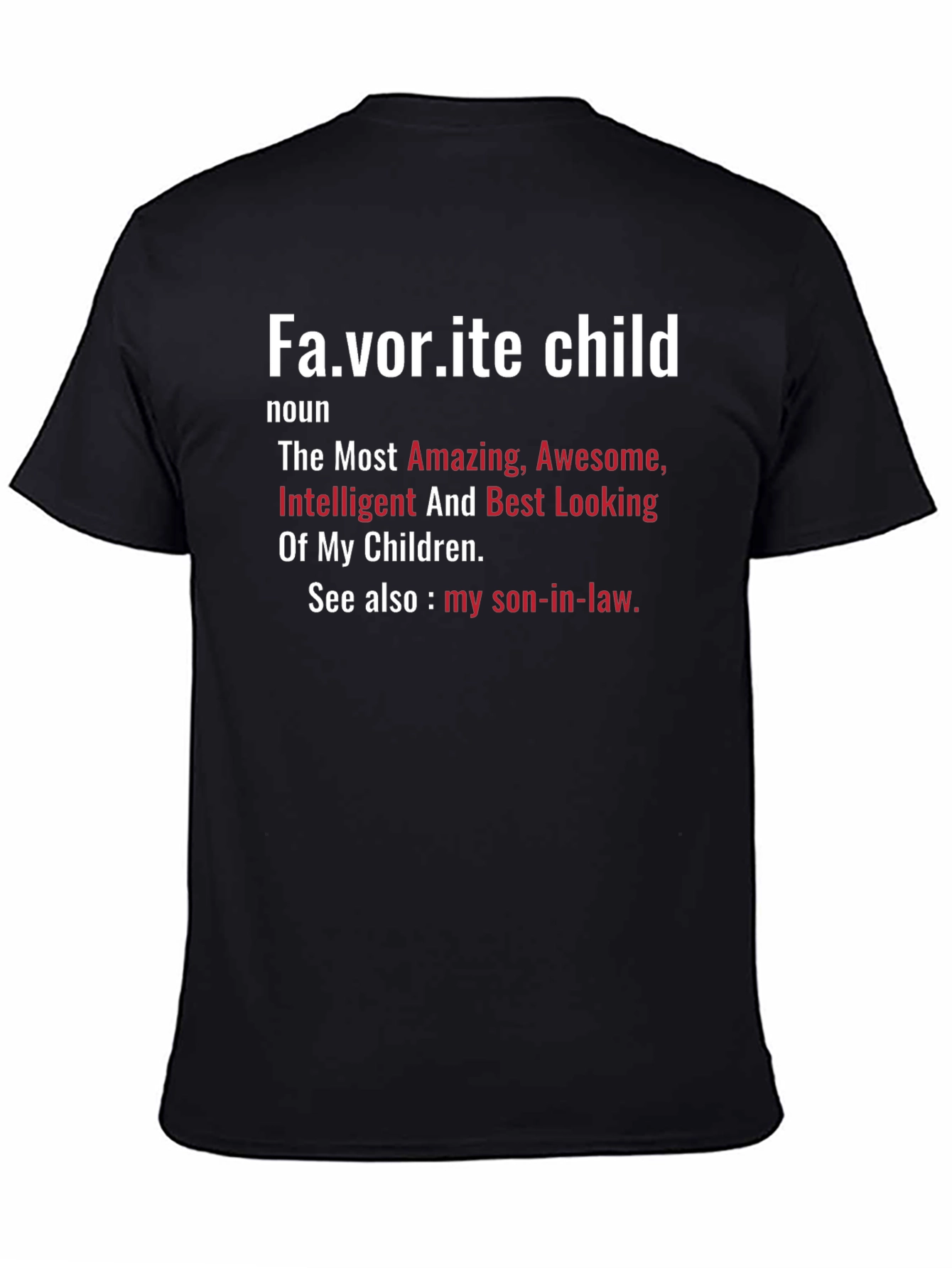 Black Favorite Child Definition Novelty T-Shirt view 4