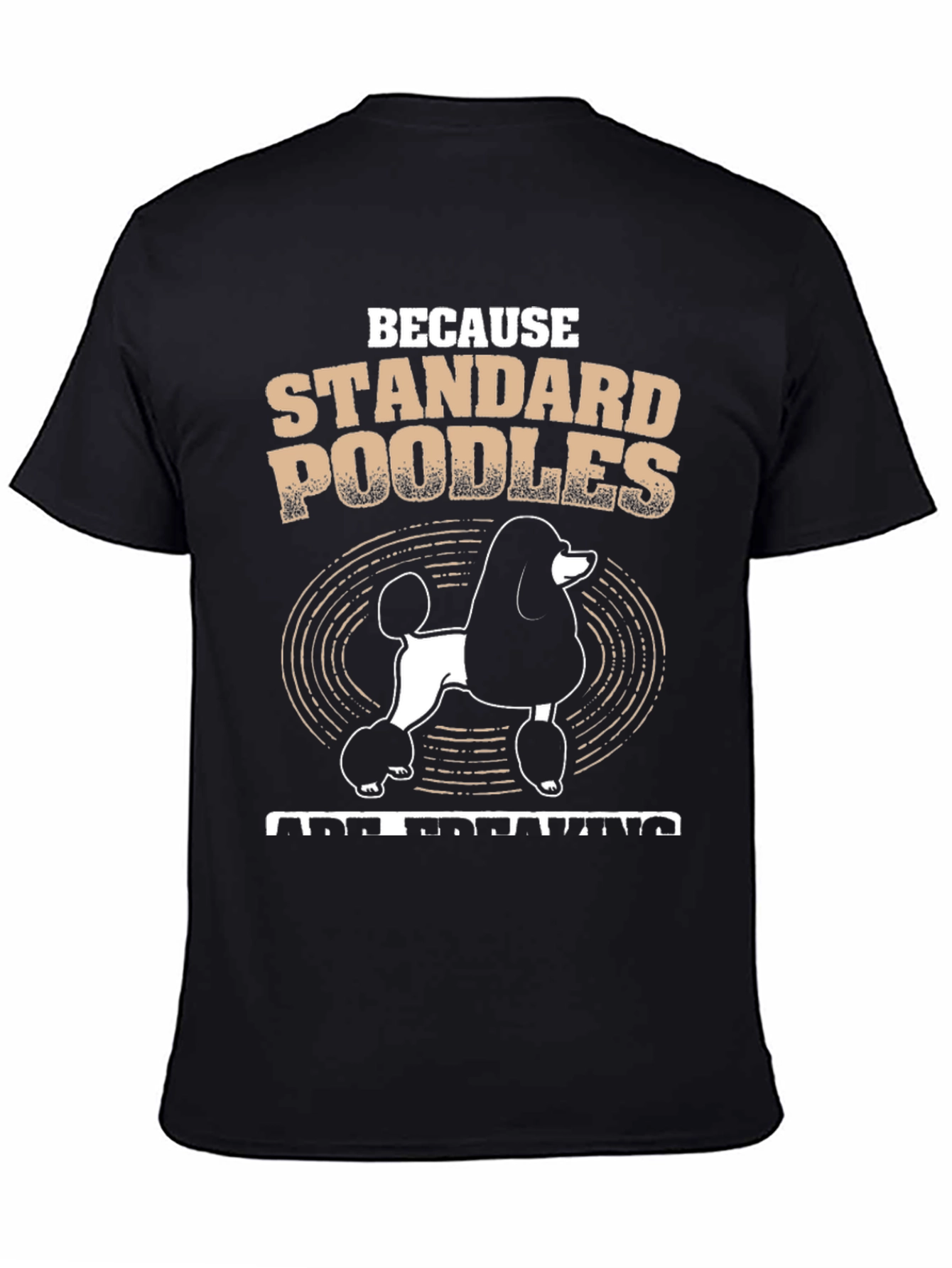 Black Standard Poodle T-Shirt - Dog Lover Tee view 4