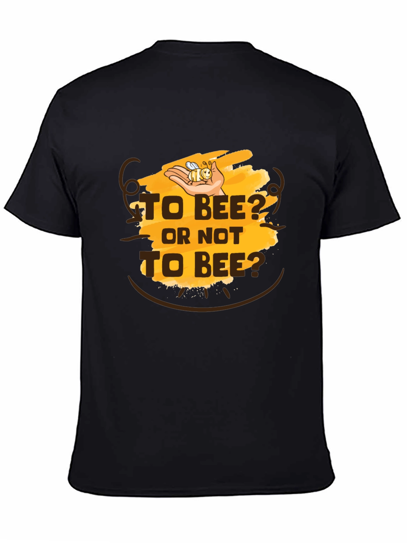 Black To Bee? Men's Graphic Tee - Black Cotton T-Shirt view 4