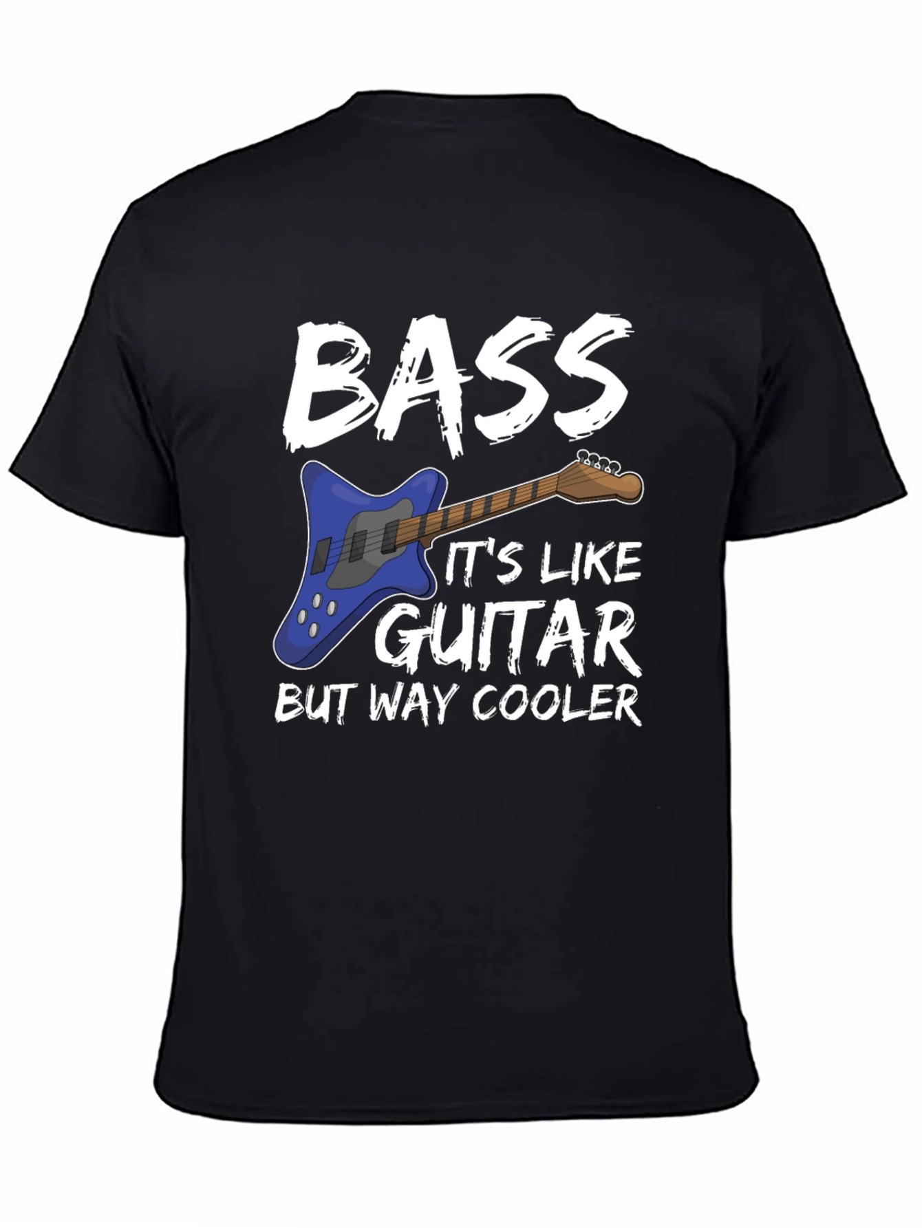 Black Bass Guitar Cool T-Shirt view 4