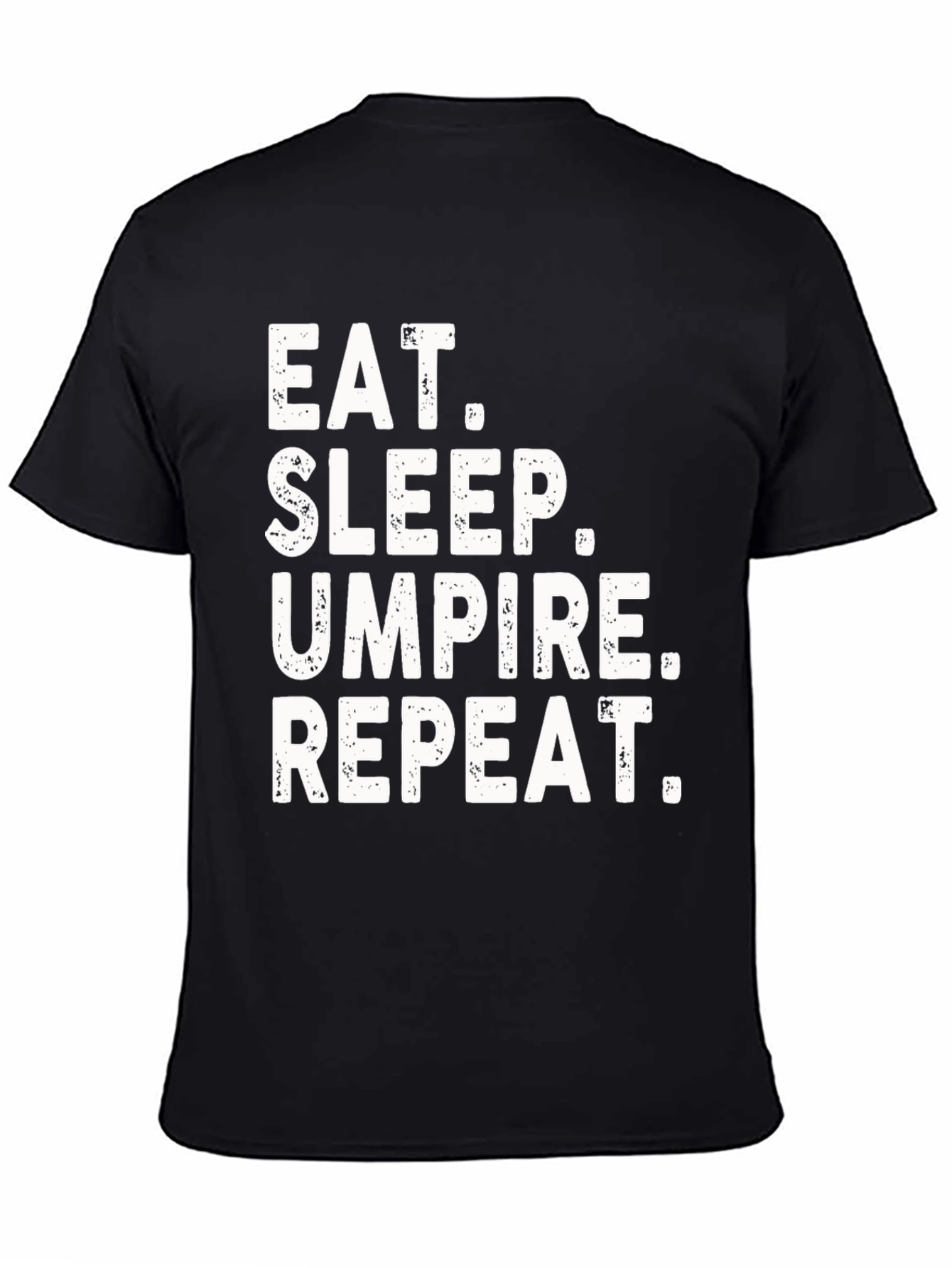 Black Eat Sleep Umpire Repeat Graphic Tee view 4