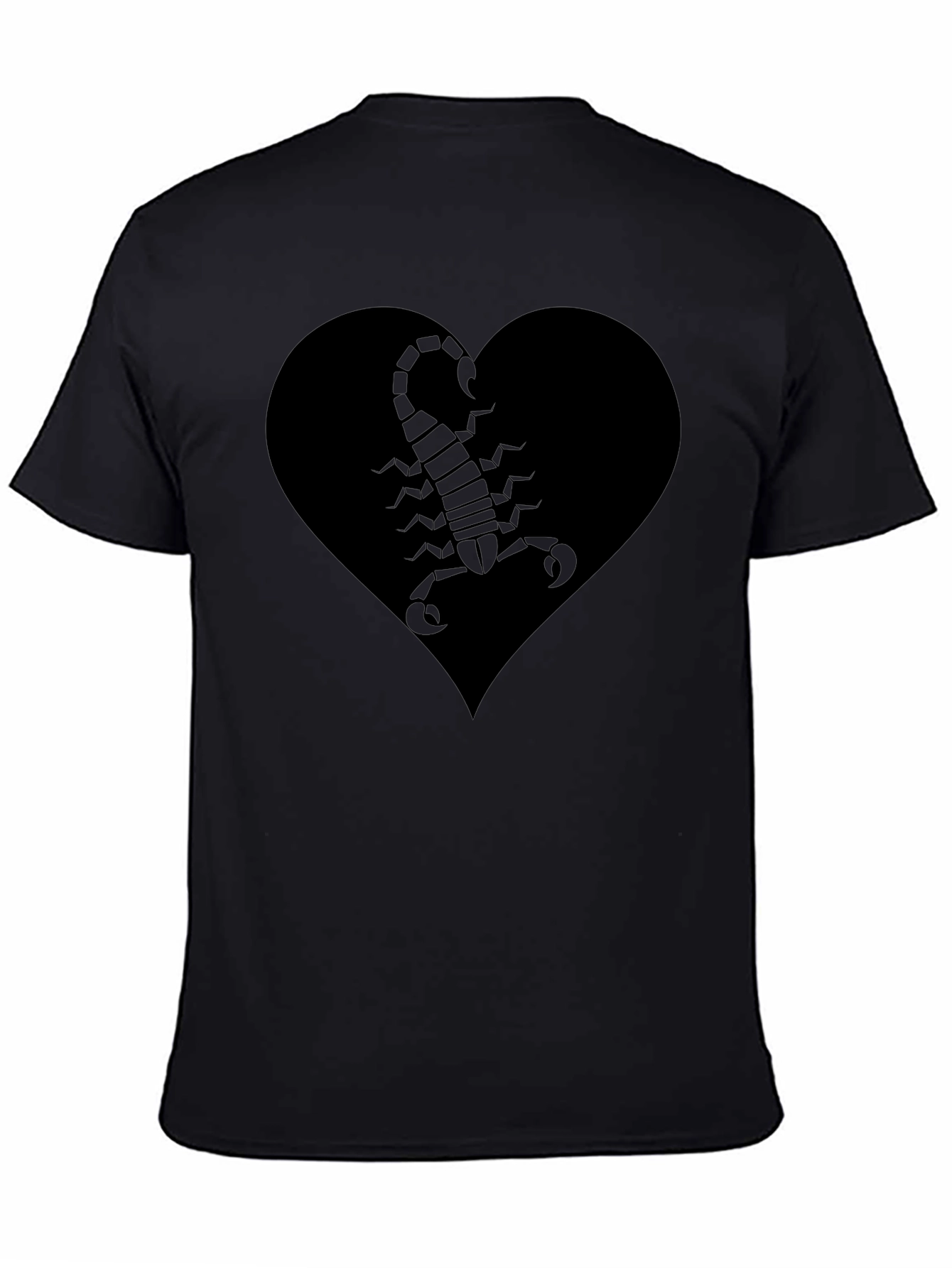 Black Heart Scorpion Graphic Tee - Black view 4