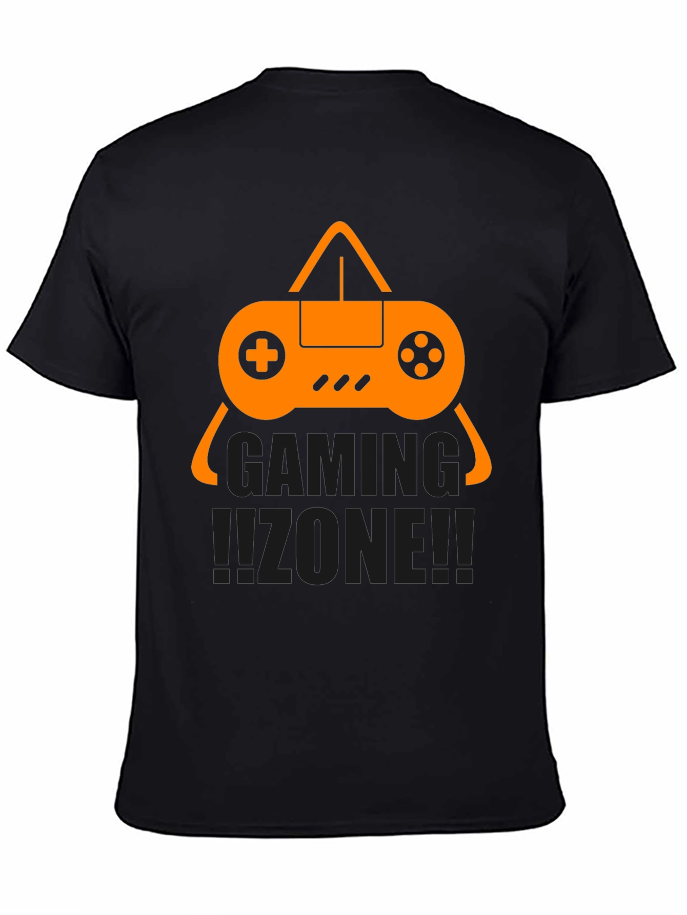 Black Gaming Zone Graphic Tee - Black view 4