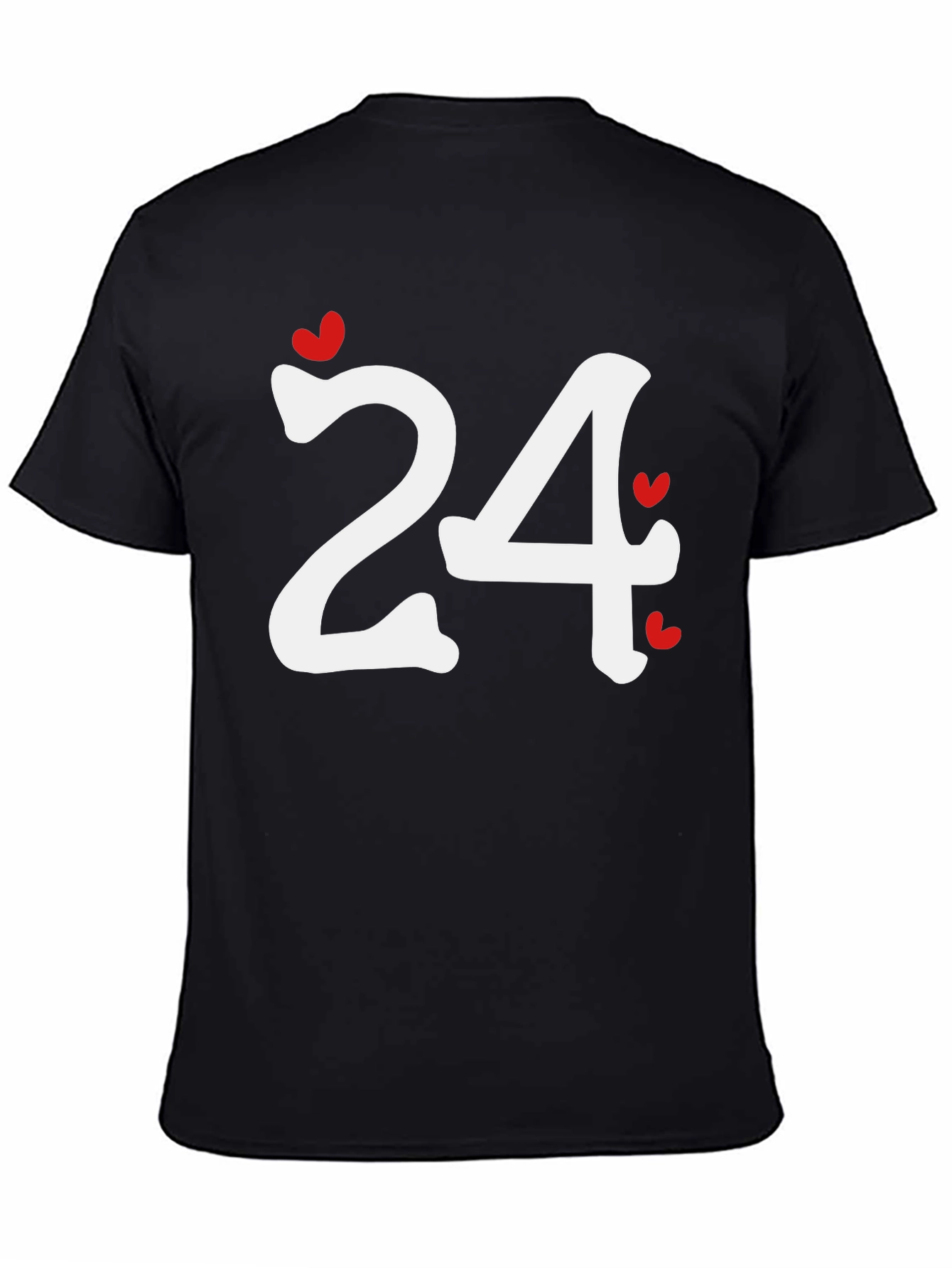 Black Heart Number 24 Black T-Shirt view 4