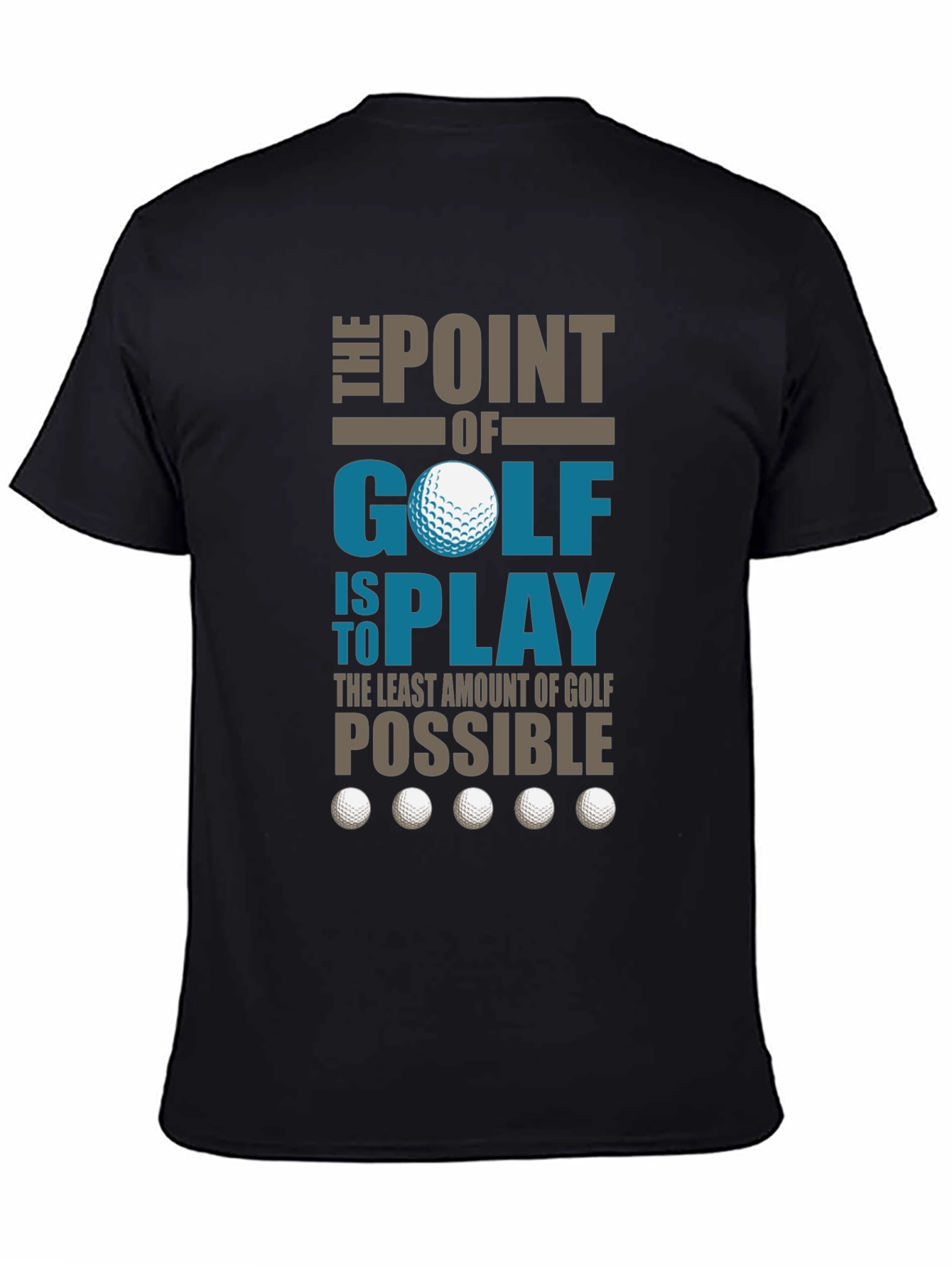 Black Funny Golf T-Shirt - The Point of Golf view 4