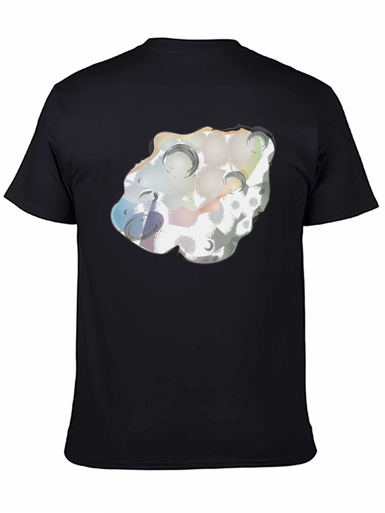 Black Meteor Crater T-Shirt - Soft Cotton Blend view 4