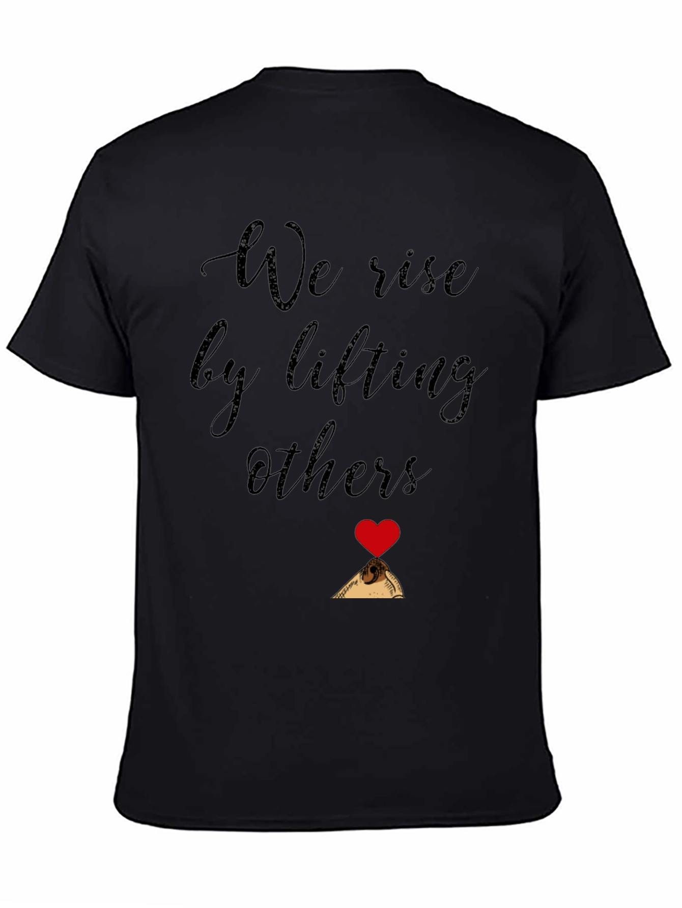 Black We Rise by Lifting Others Graphic Tee view 4