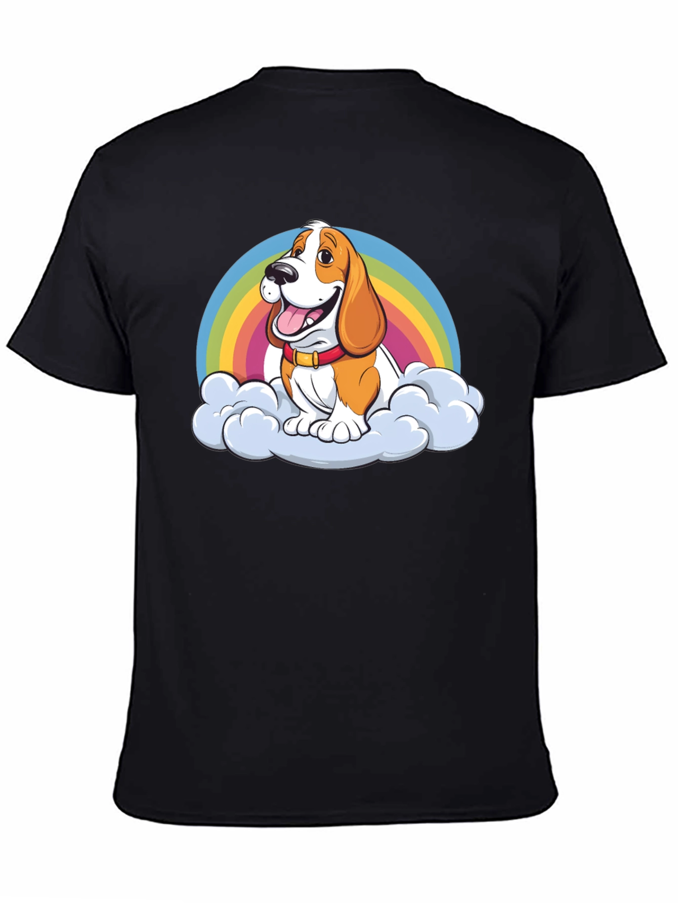 Black Dog Rainbow Cloud Graphic Tee view 4
