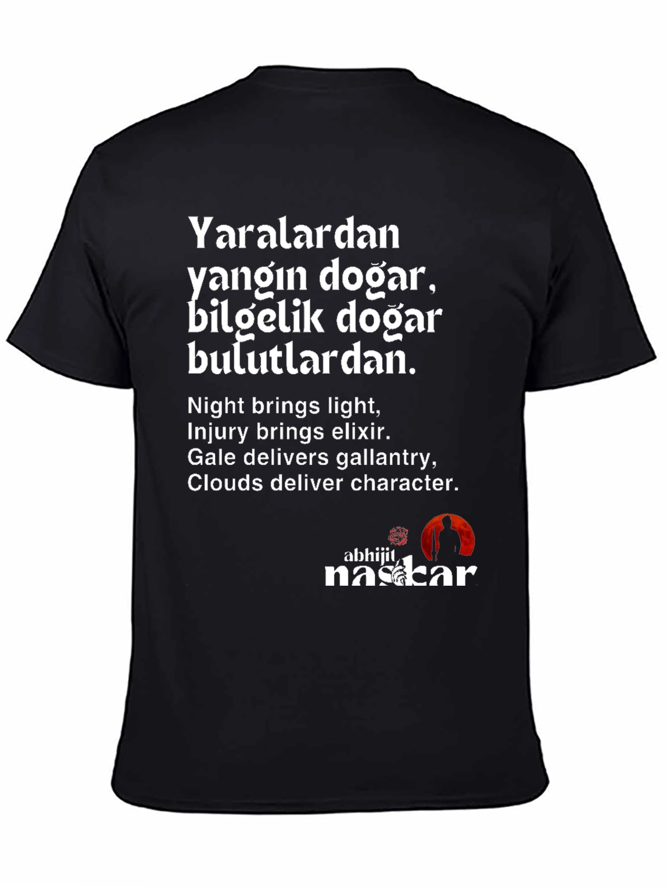 Black Inspirational Quote T-Shirt view 4