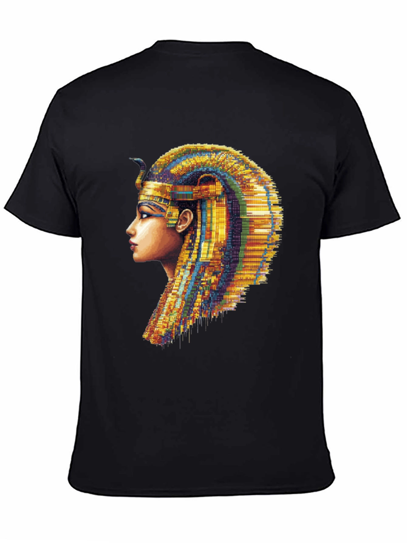 Black Egyptian Queen Graphic Tee - Men's Black T-Shirt view 4