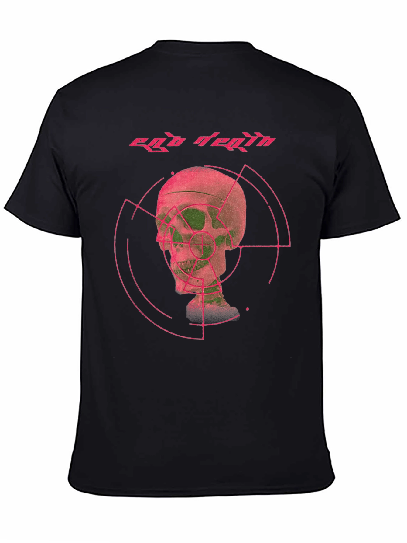 Black Ego Death Graphic Tee - Black Cotton Skull Print view 4