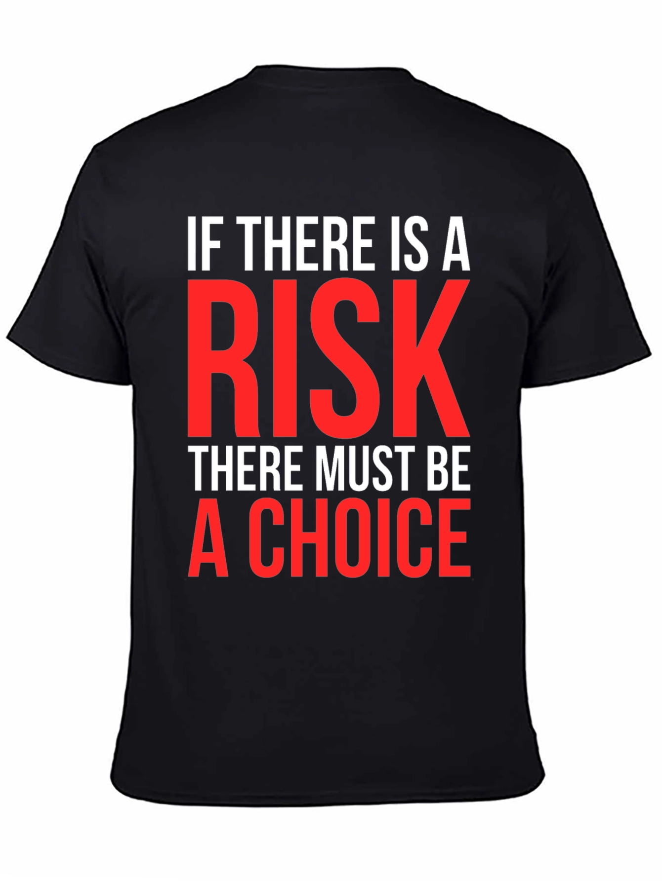Black Risk and Choice Graphic T-Shirt - Black view 4