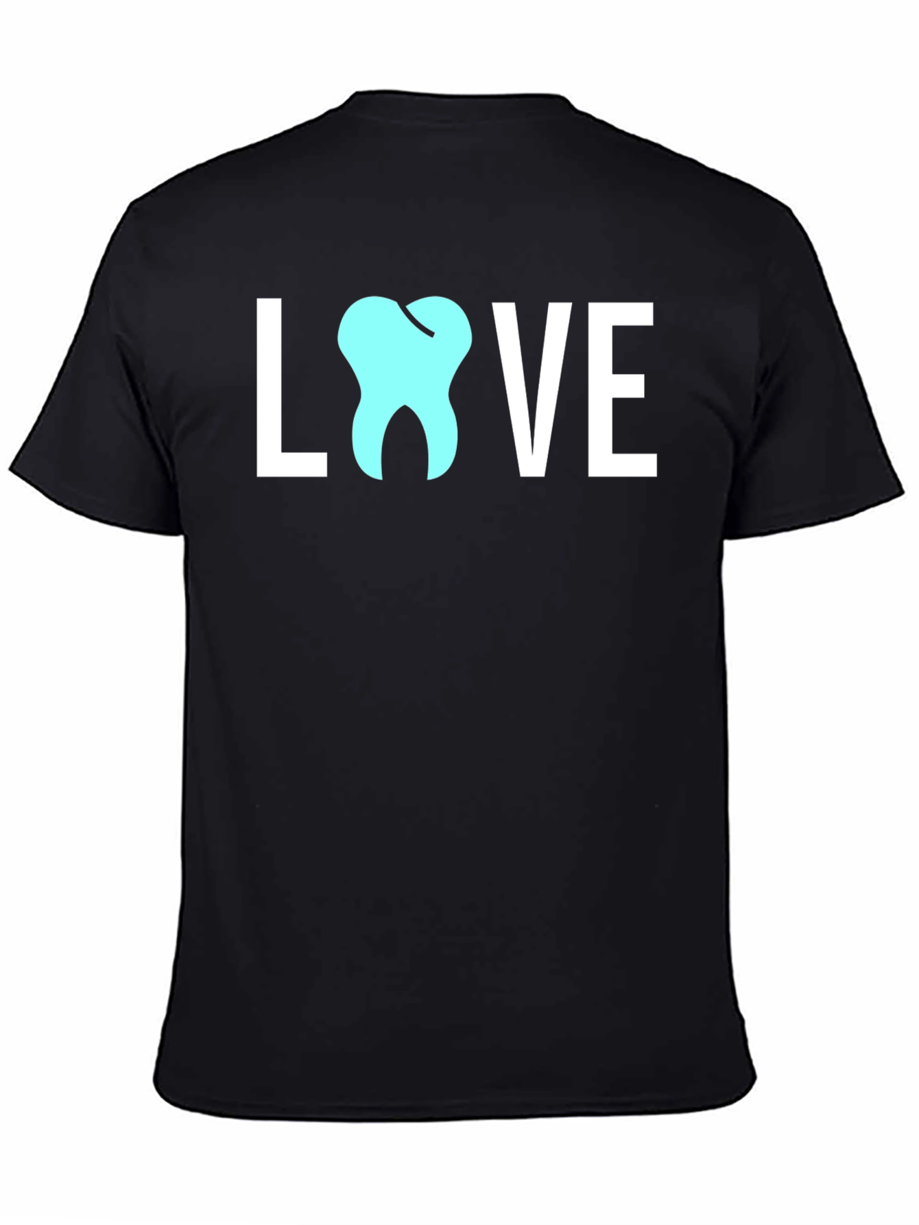 Black Dental Love Graphic Tee - Dentist Gift view 4