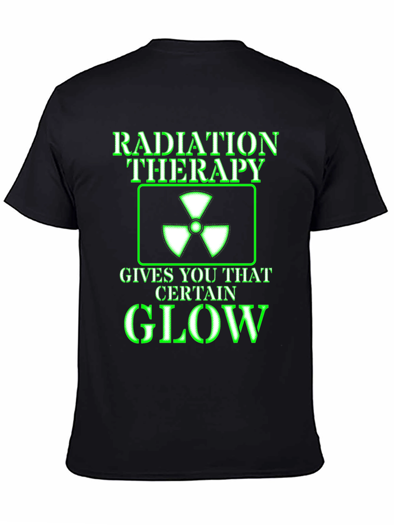 Black Radiation Therapy Glow T-Shirt view 4