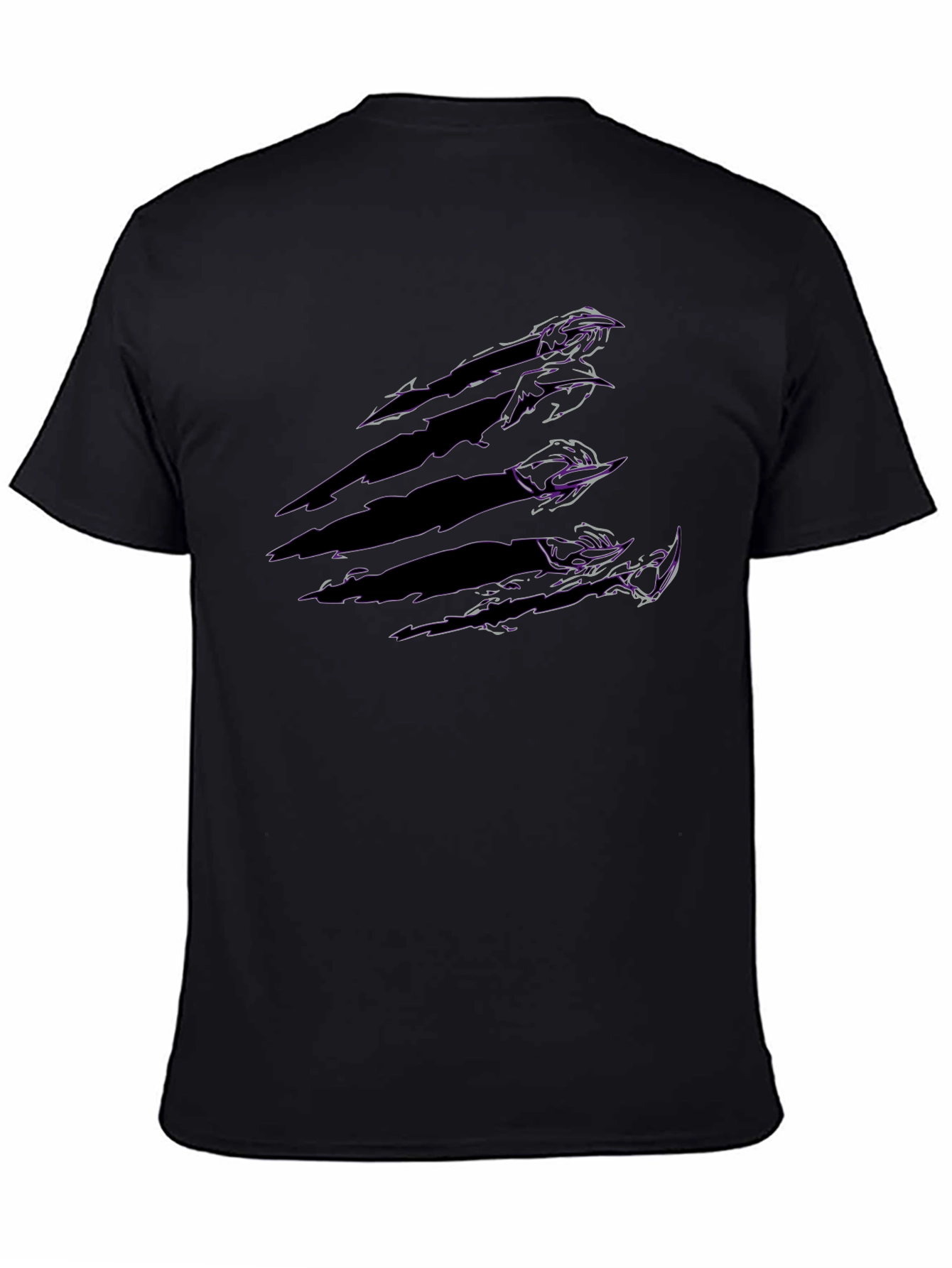 Black Claw Mark T-Shirt - Edgy Graphic Tee for Men view 4