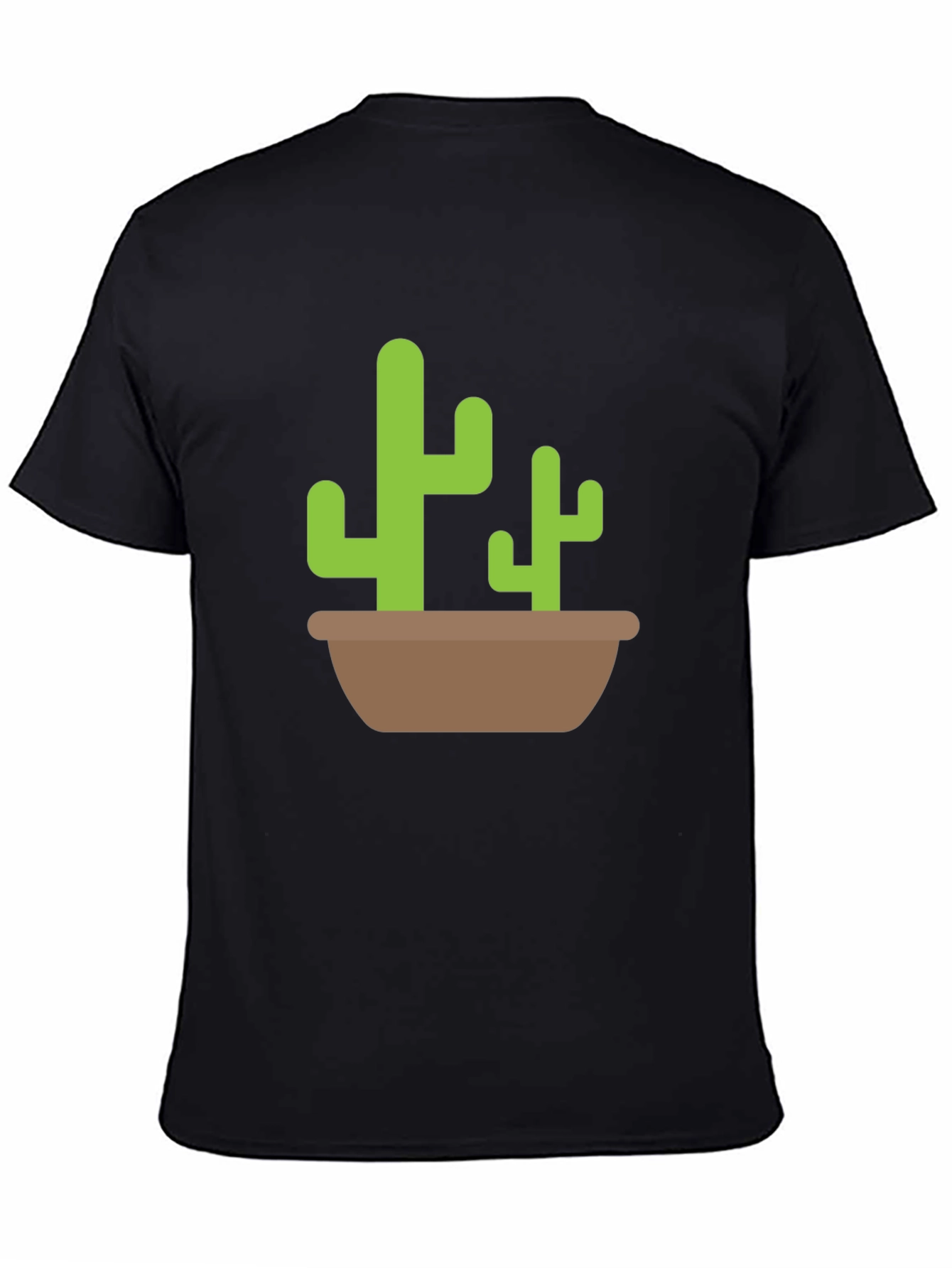 Black Cactus Graphic Tee - Black Casual T-Shirt view 4