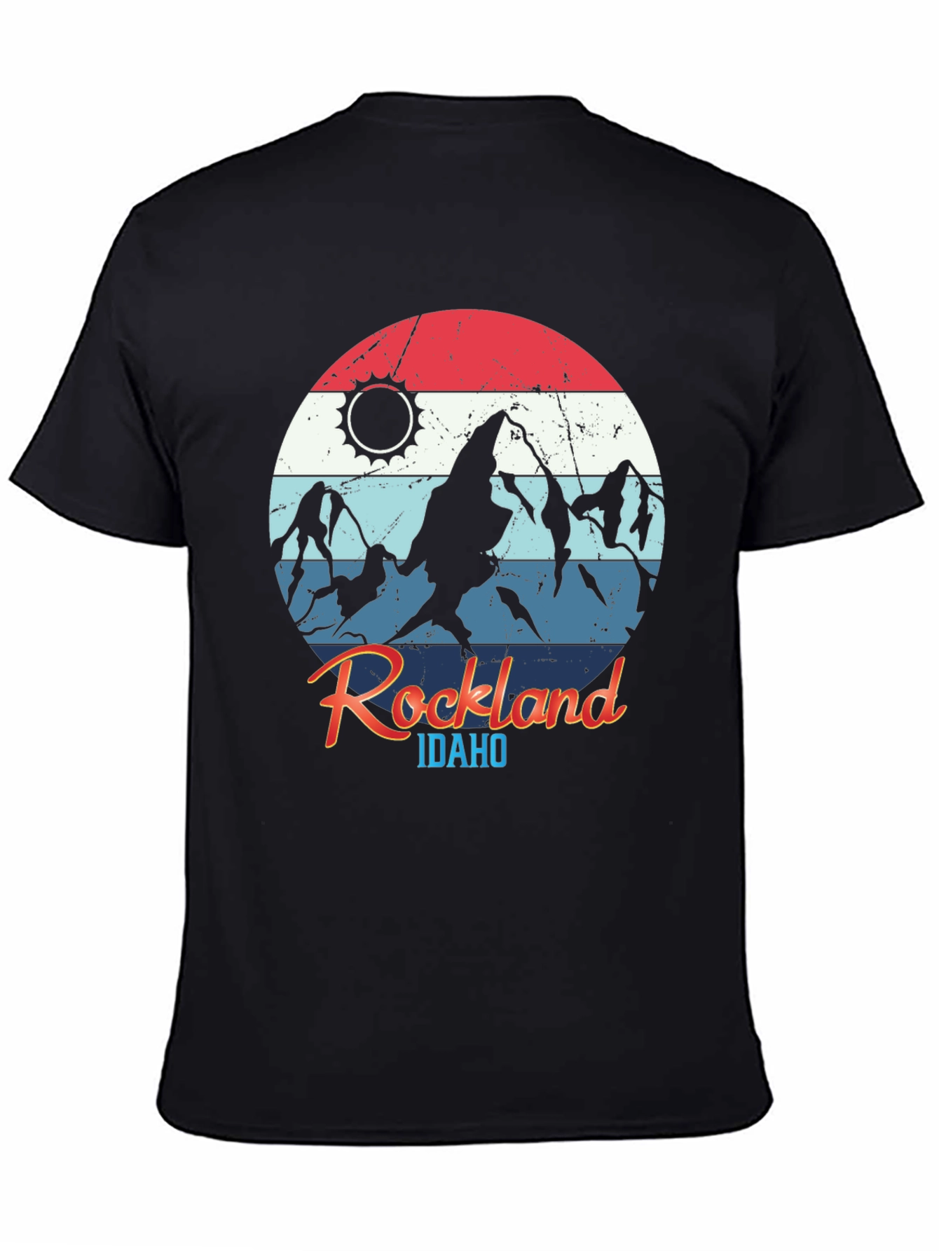 Black Rockland Idaho Mountain T-Shirt view 4