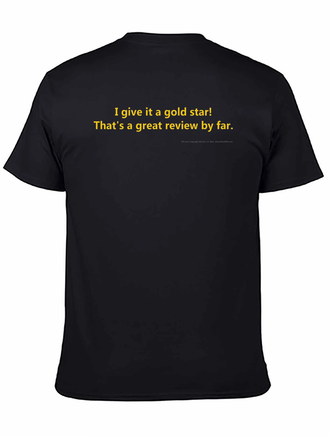 Black Gold Star Review Graphic Tee view 4