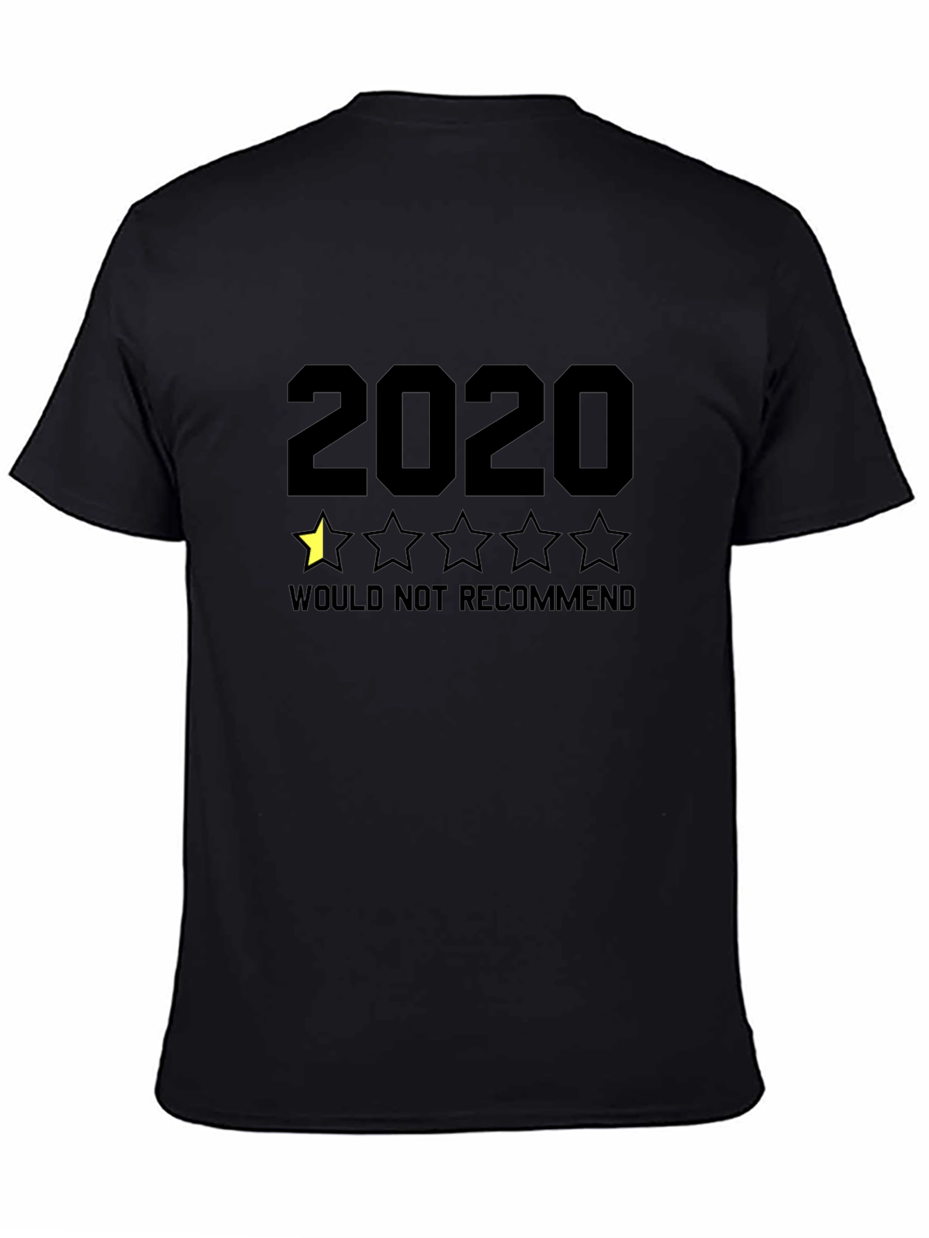 Black 2020 One Star Review T-Shirt - Funny Graphic Tee view 4