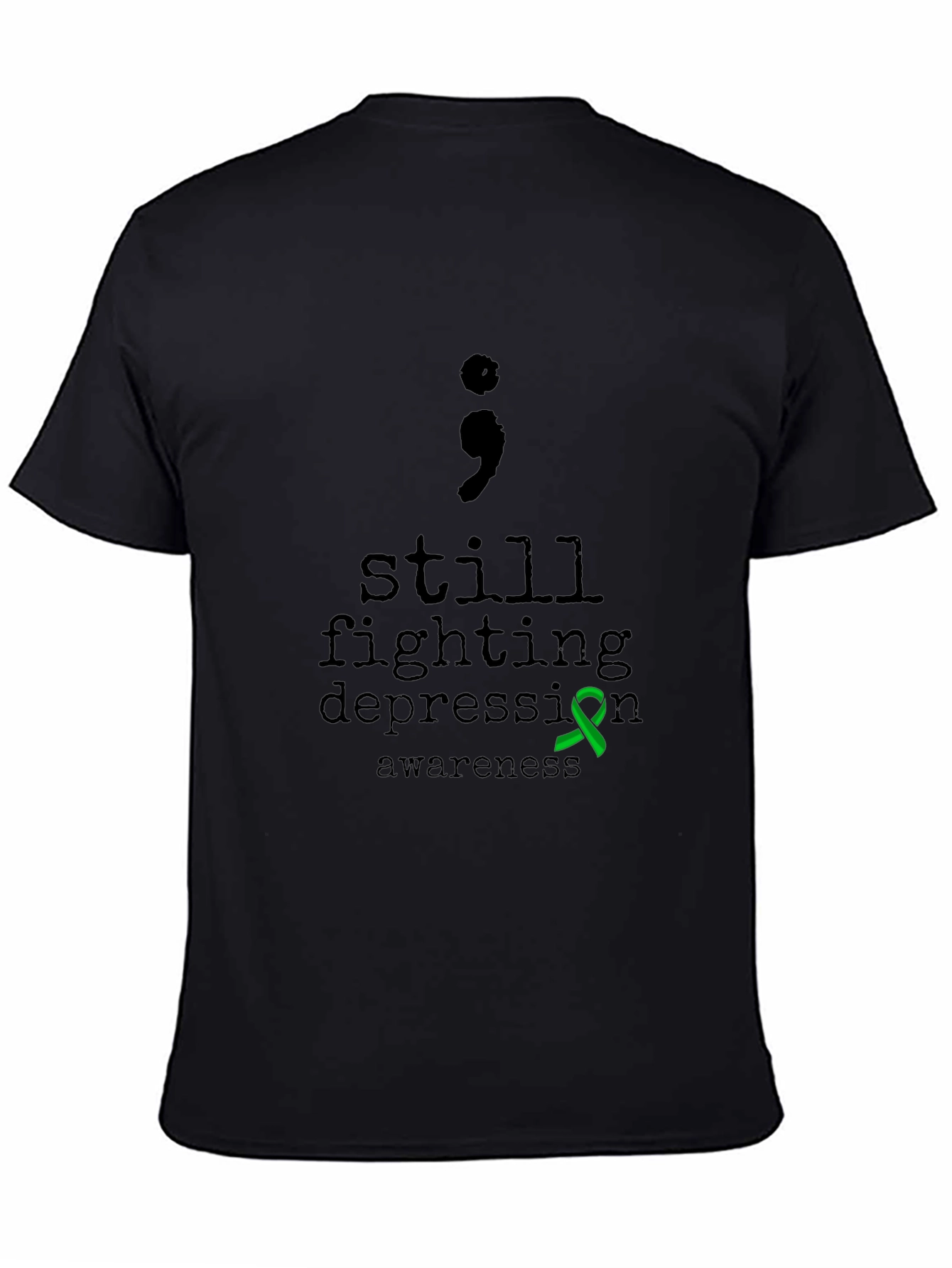 Black Still Fighting Depression Awareness T-Shirt view 4