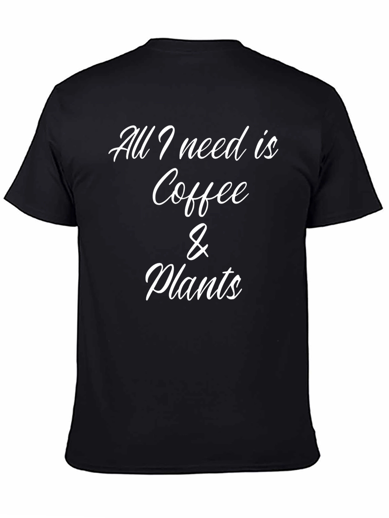 Black Coffee & Plants Graphic Tee - Black T-Shirt view 4