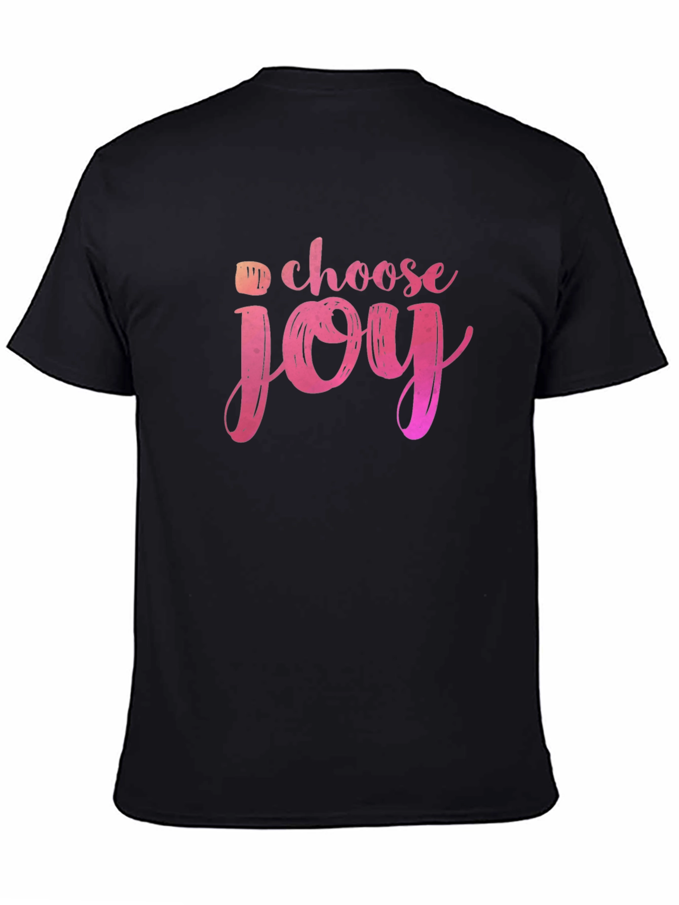Black Choose Joy Graphic Tee - Black Short Sleeve T-Shirt view 4