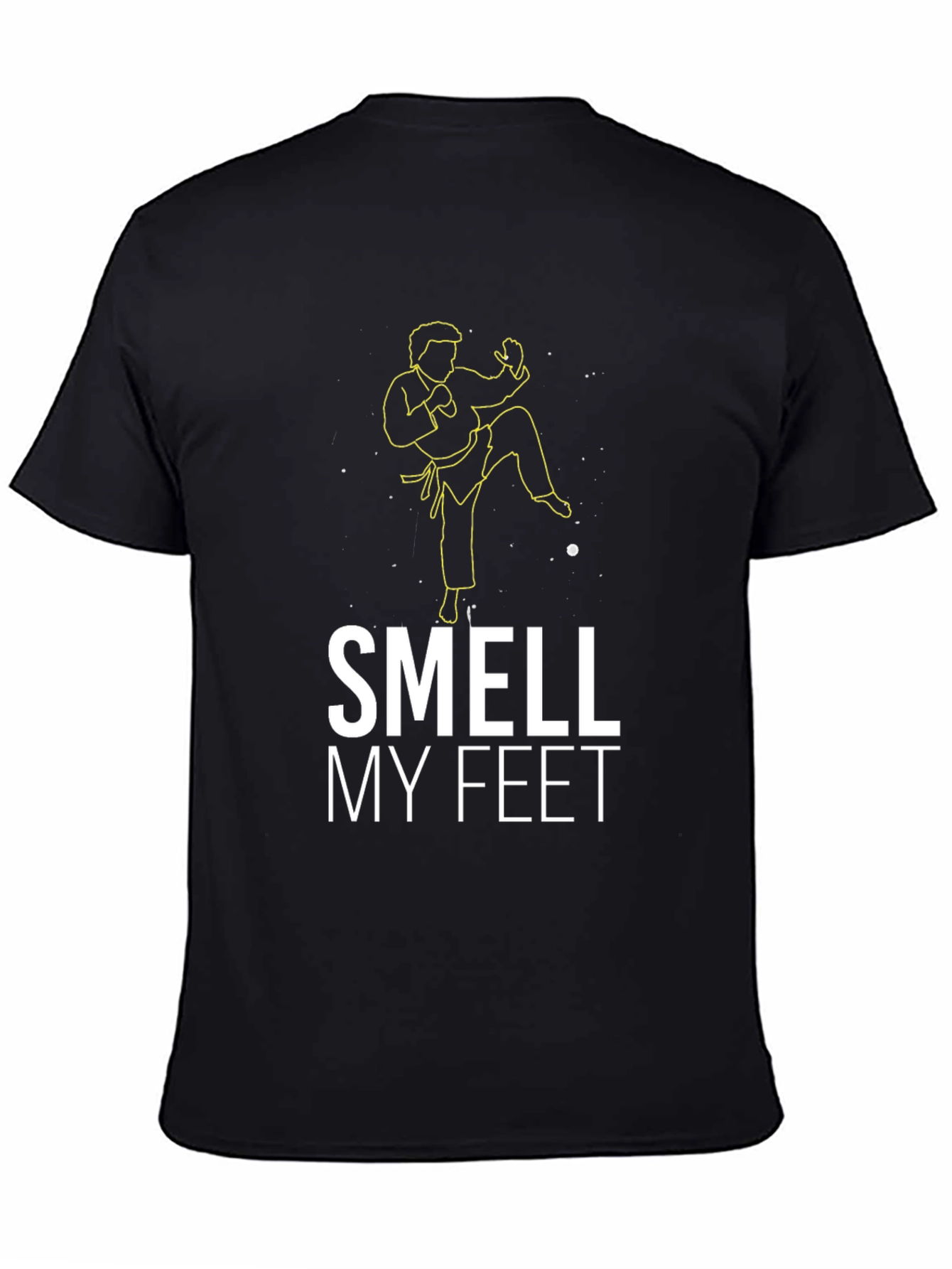 Black Smell My Feet Karate T-Shirt - Funny Martial Arts Tee view 4