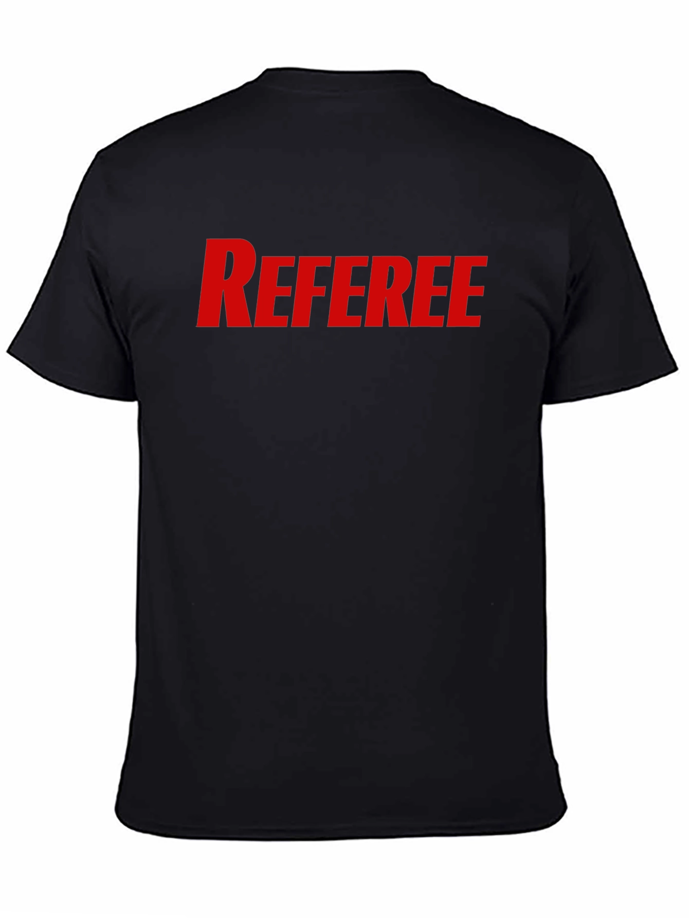 Black Referee Crew Neck T-Shirt view 4