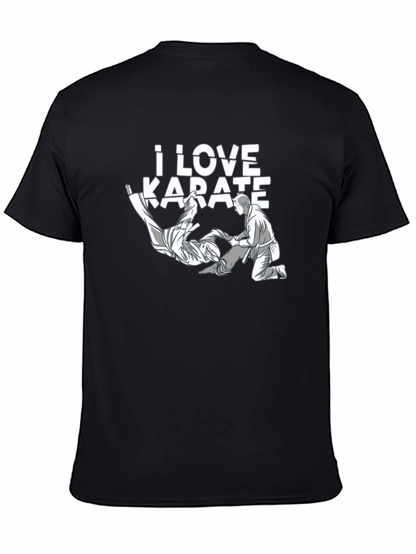 Black I Love Karate T-Shirt - Martial Arts Tee view 4