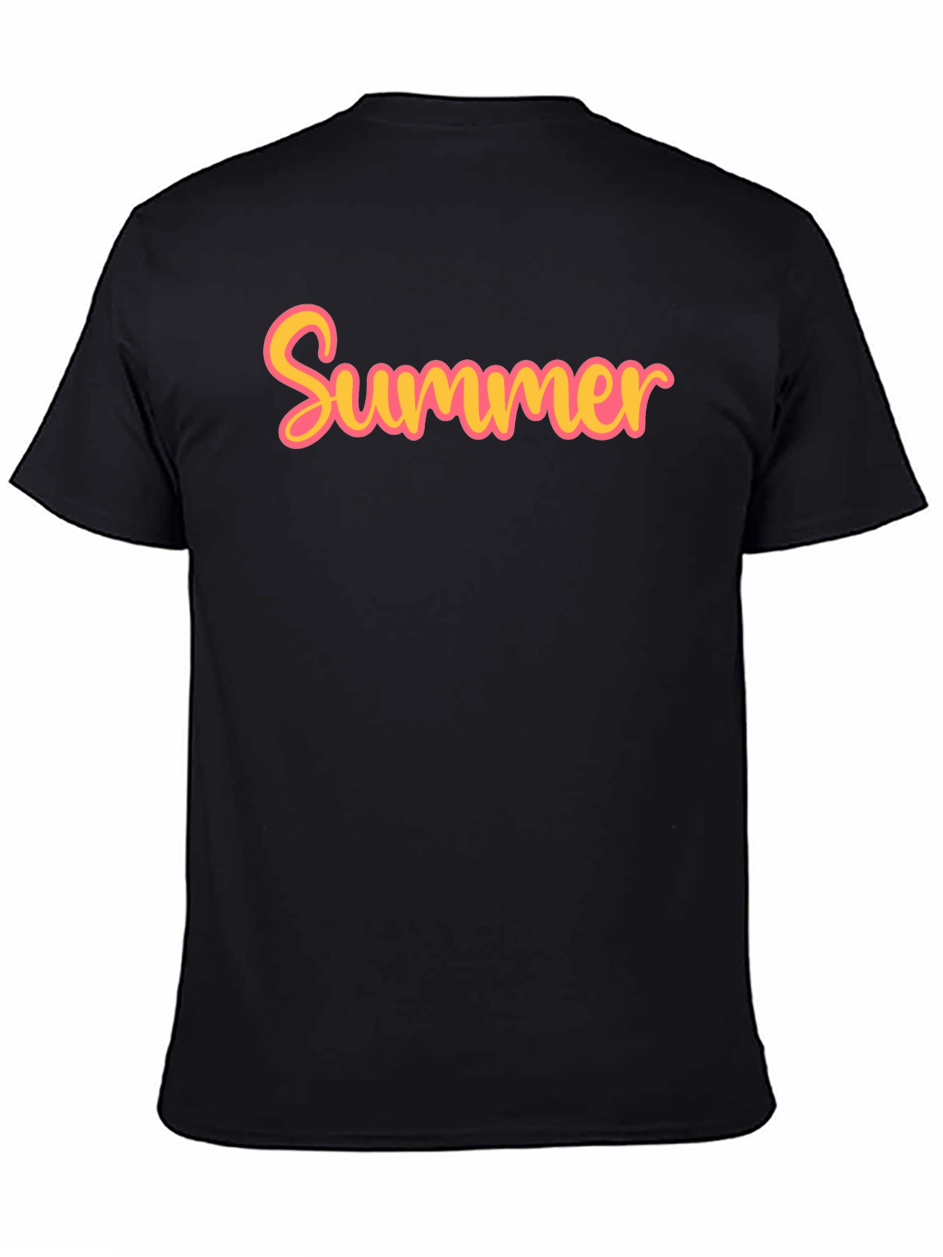 Black Summer Graphic T-Shirt - Casual Cotton Tee view 4